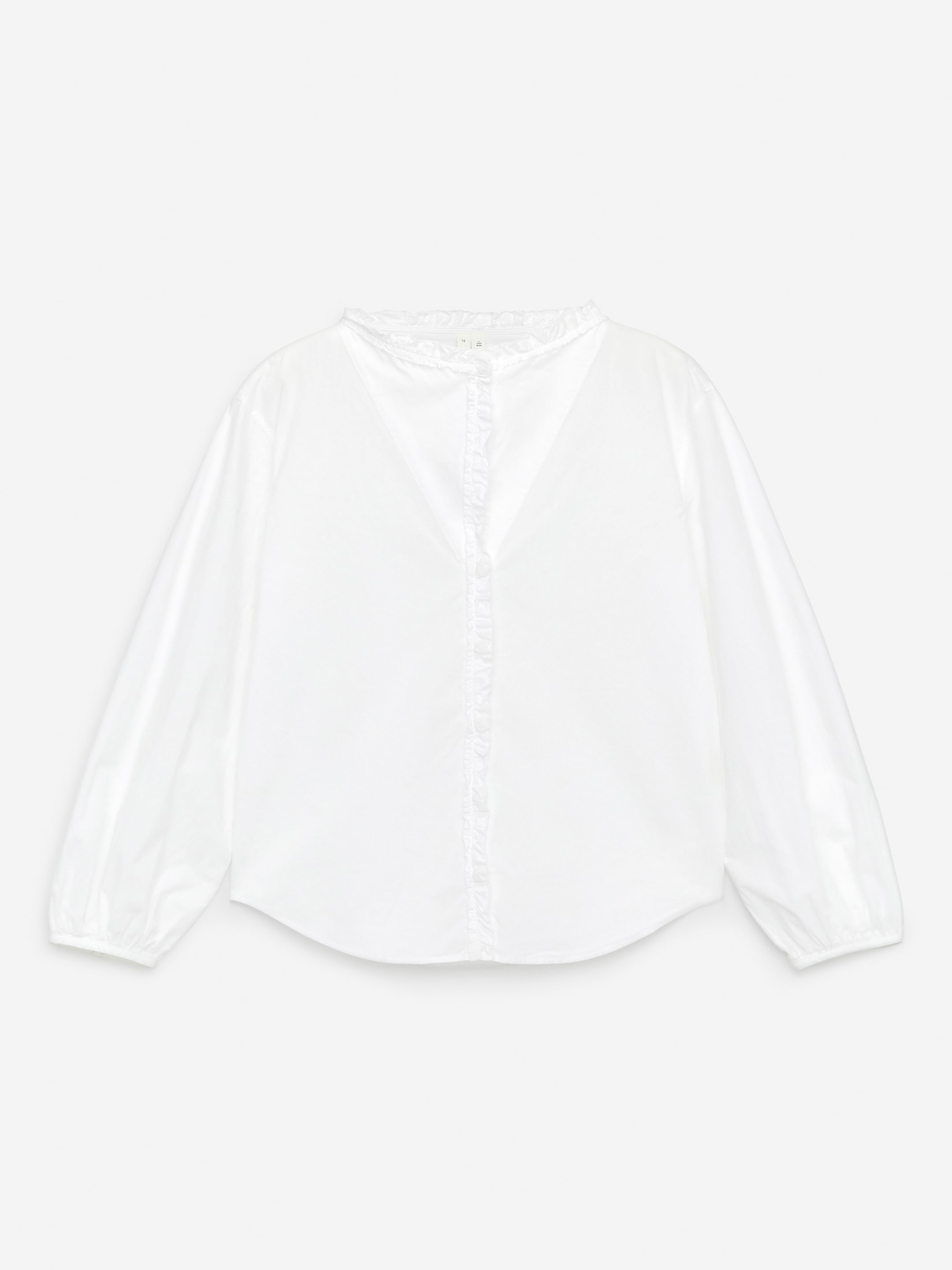Frill Blouse-#FFFFFF-14595