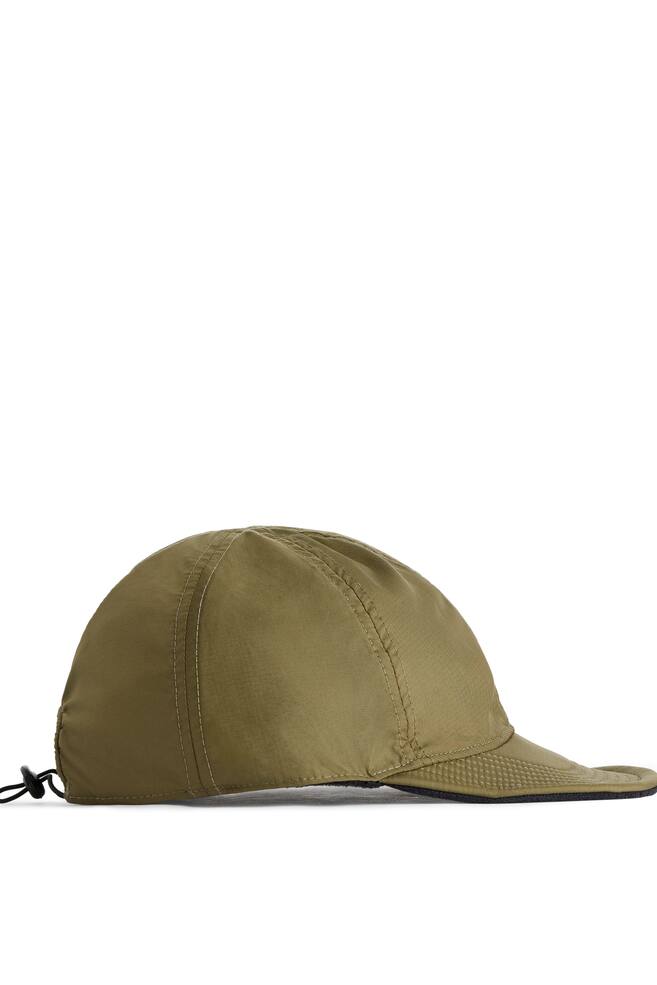Reversible Nylon Cap - Khaki Green/Bright Orange - 1