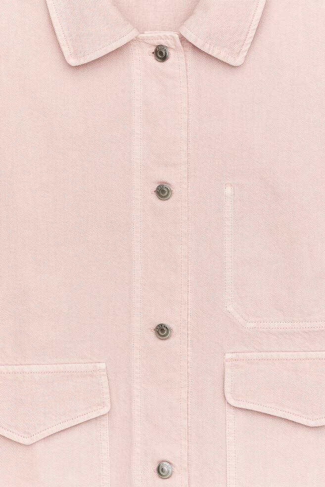Kastiges Overshirt aus Denim -Rosa - 4