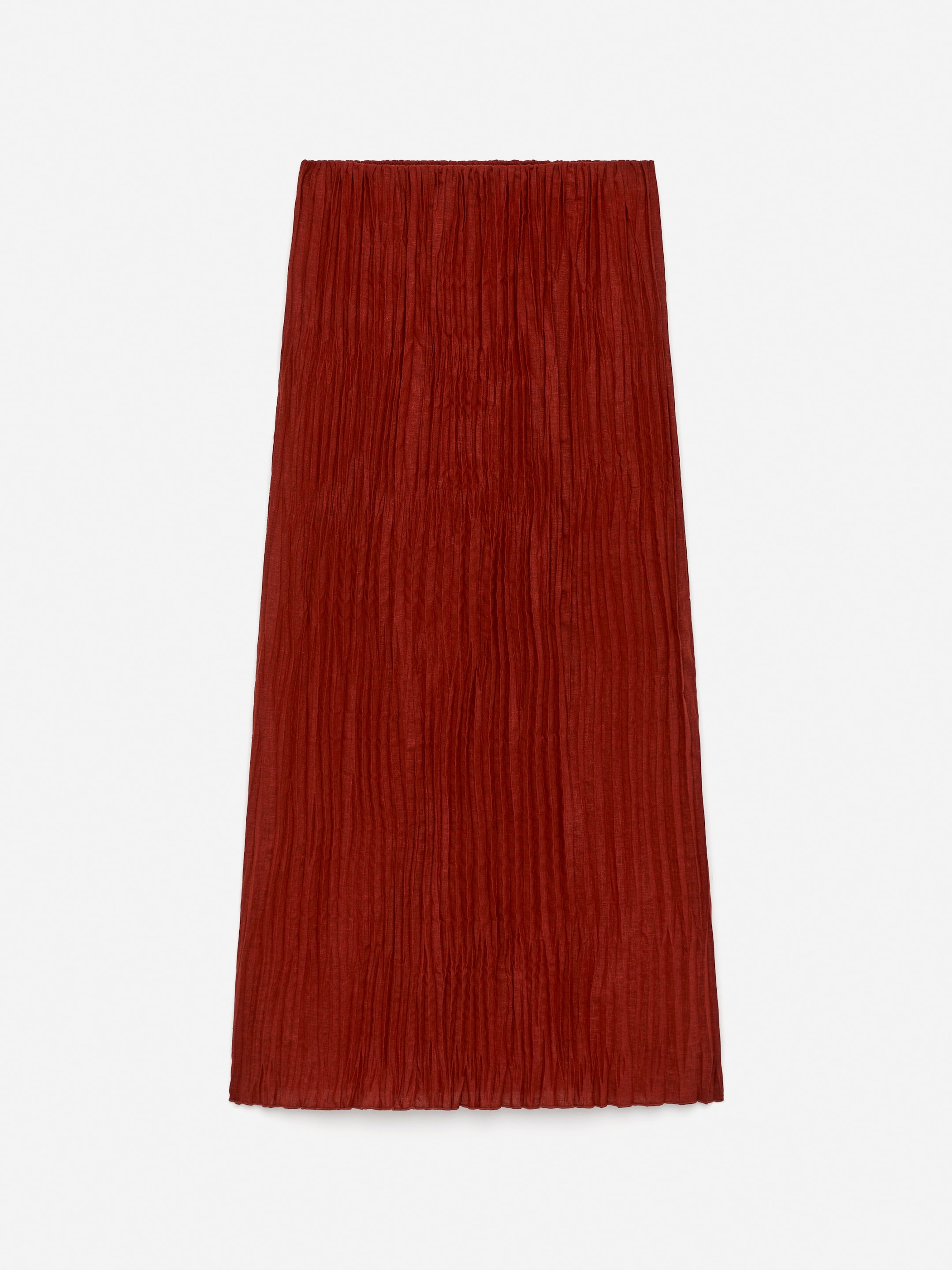 Crinkled Skirt-#802C24-15597