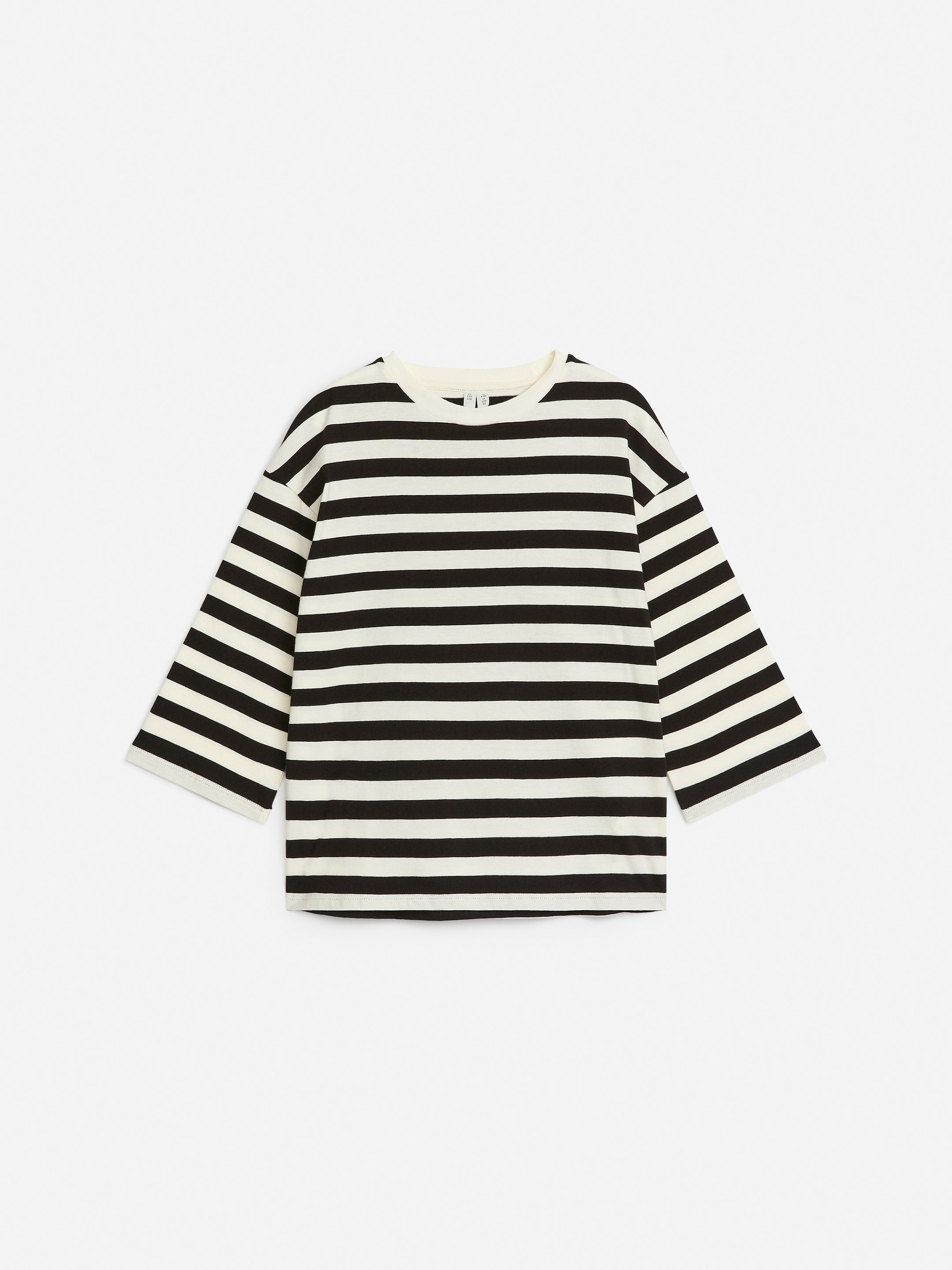 Größeres Bild ansehen: Oversize-T-Shirt mit langen Ärmeln - Schwarz/Weiß - Kids | H&M DE 1