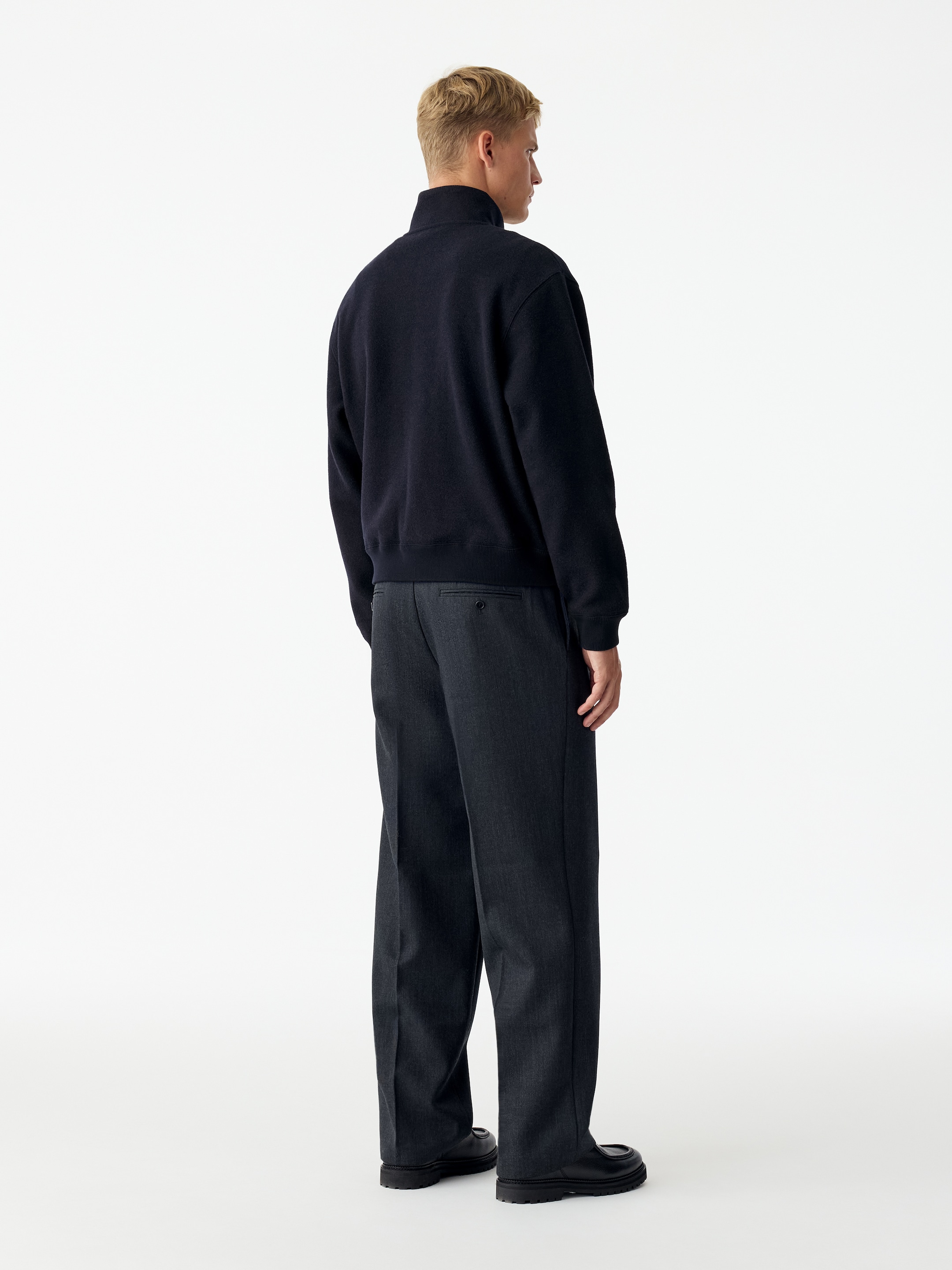 Giacca in misto lana con cerniera - Blu scuro - Regular fit - men - StillMedia/Lookbook - 2