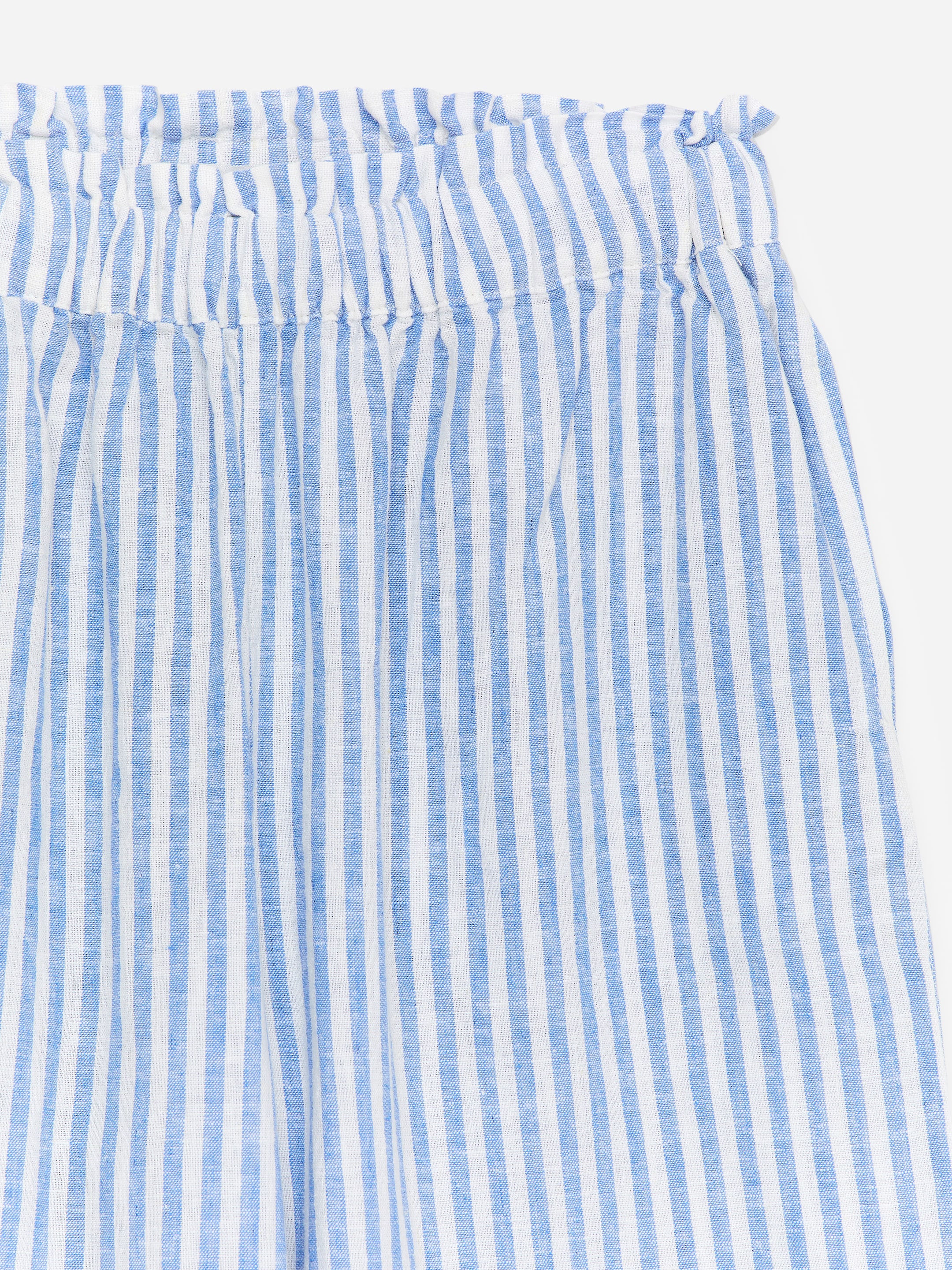 Pantalones holgados de lino y algodón - Blanco/Azul - Corte relajado - Children - StillMedia/DescriptiveDetail - 2