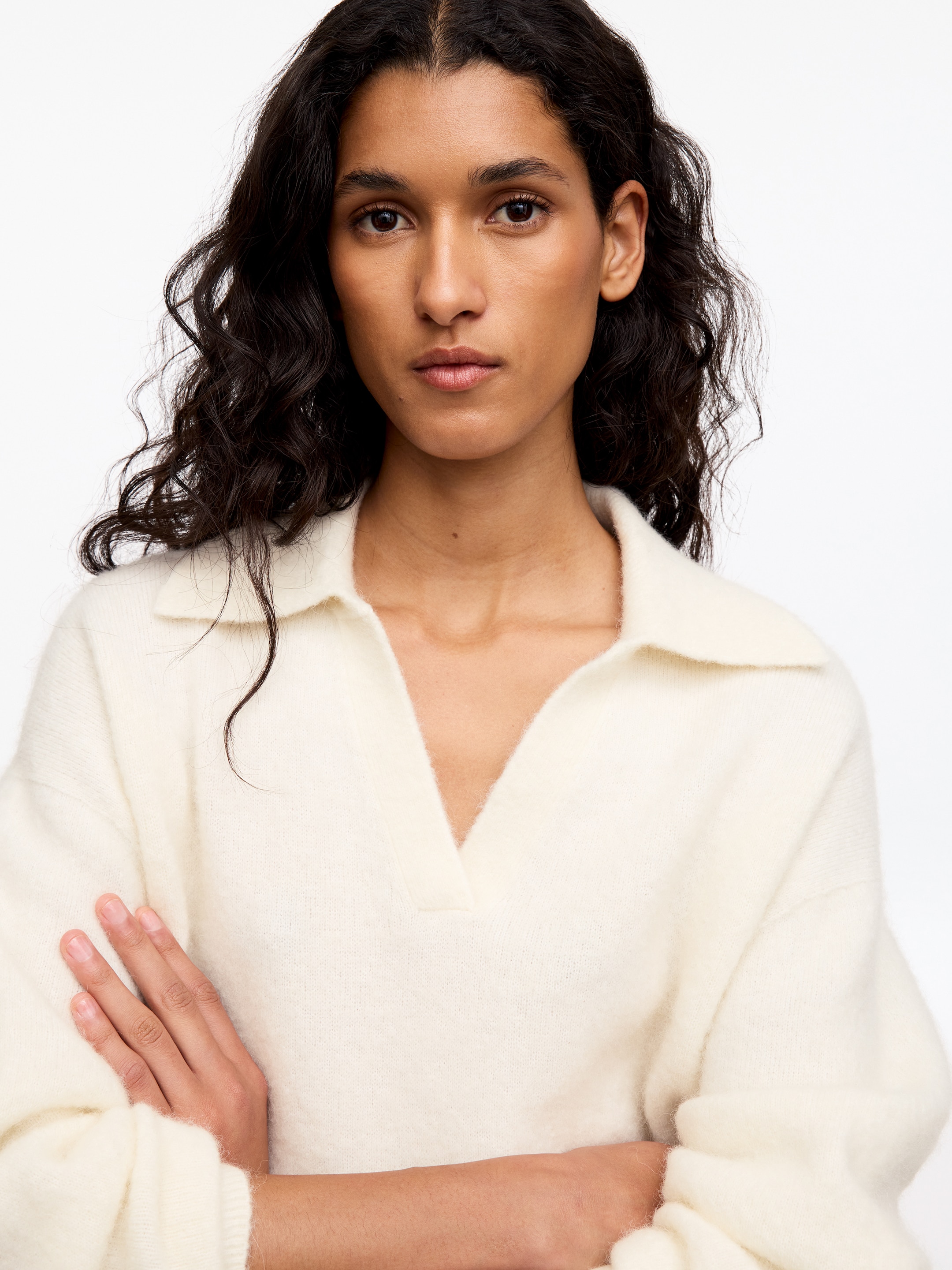 Jersey de mezcla de lana y alpaca - Blanco roto - Corte holgado - women - StillMedia/Lookbook - 5