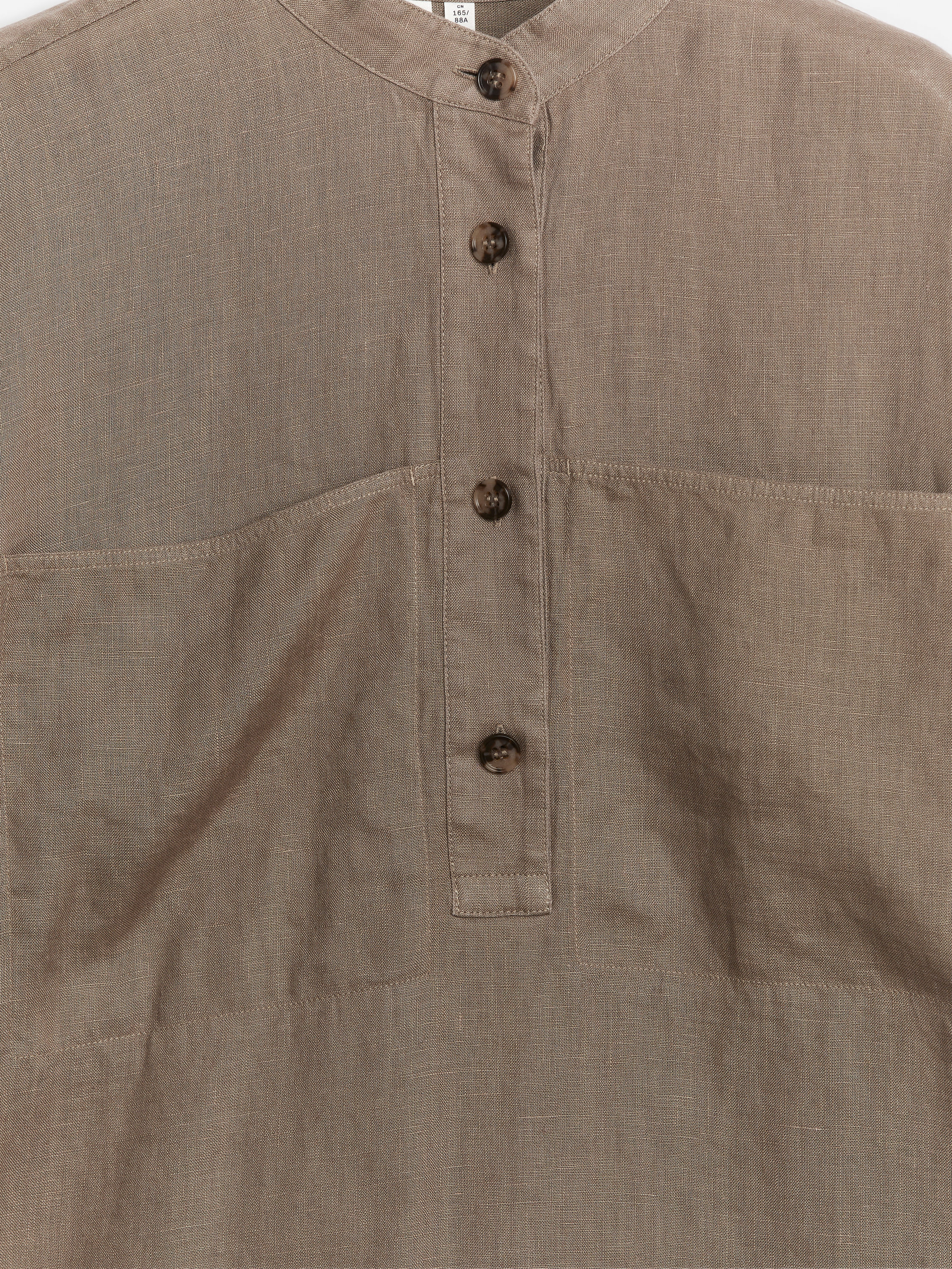 Linen Shirt Dress - Mole - Regular fit - Women - StillMedia/DescriptiveDetail - 1