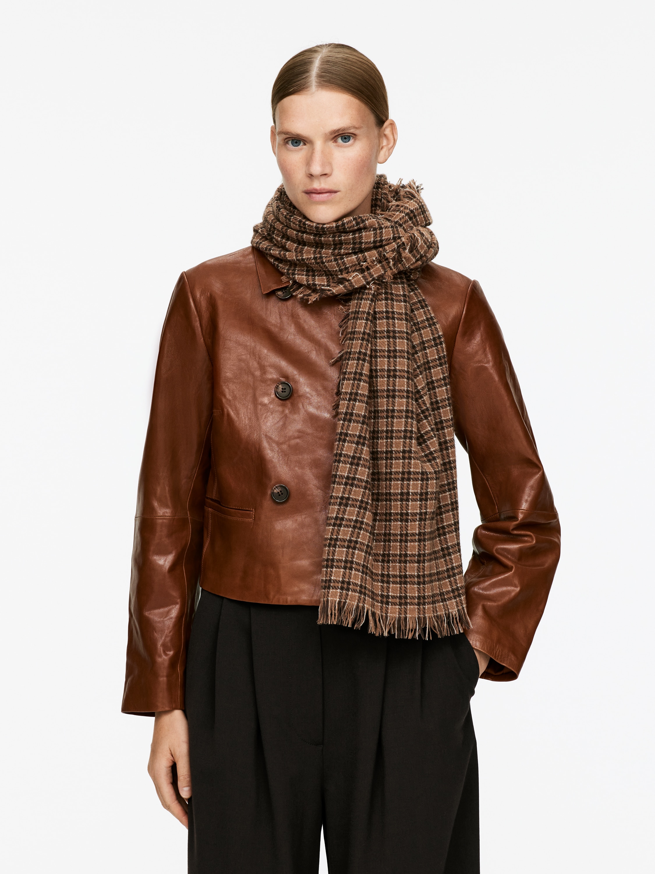 Light Wool Scarf - Μπεζ/Πολύχρωμο