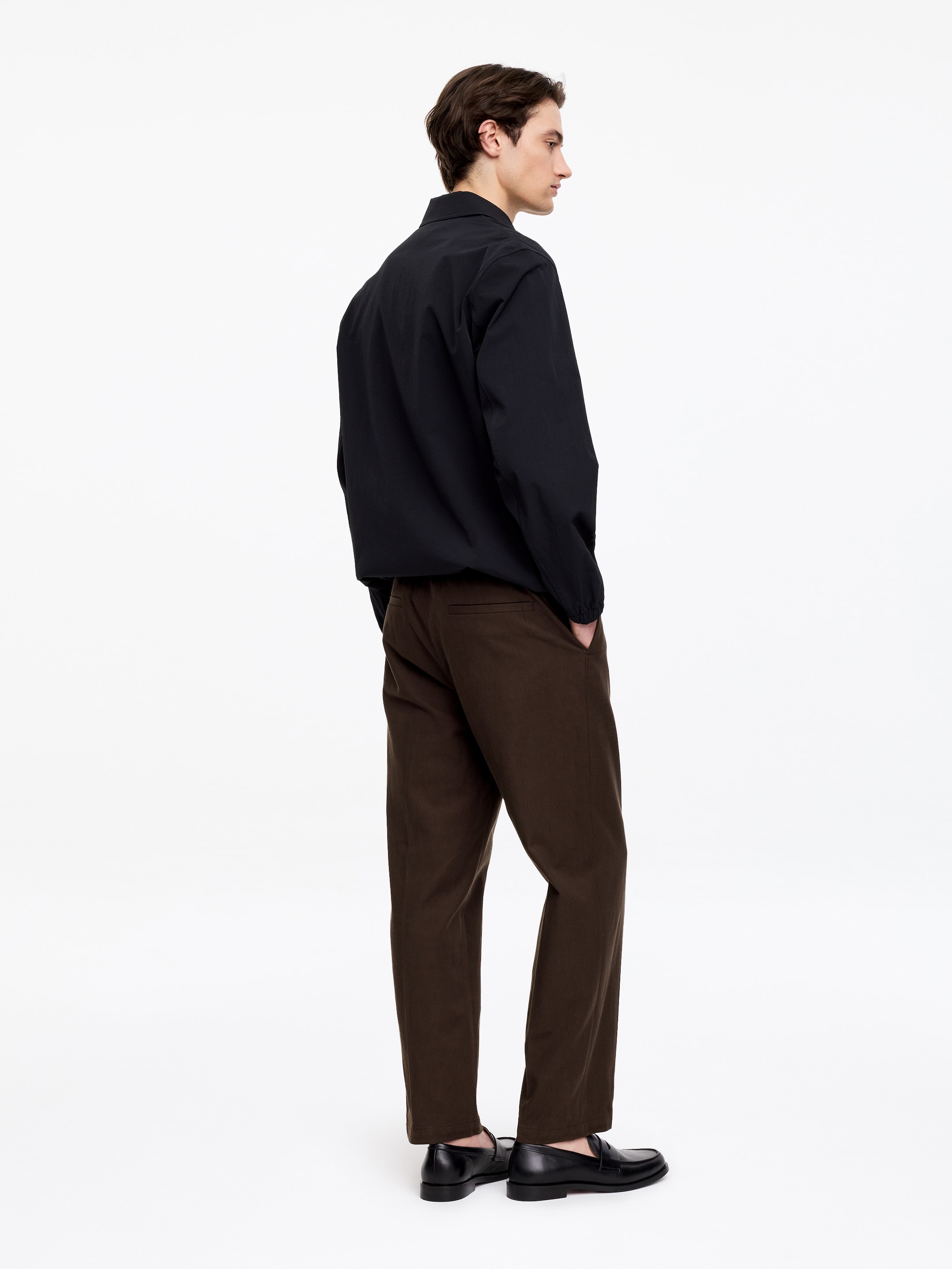 Pantalon décontracté en coton et lyocell - Marron - Relaxed fit - Homme - StillMedia/Lookbook - 3