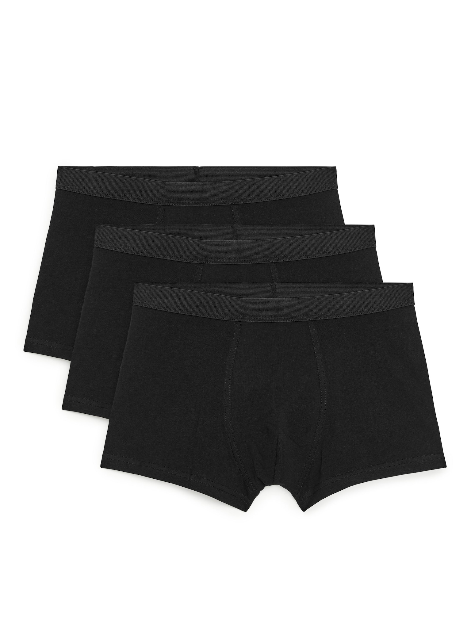 Boxer aus Jersey, 3er-Set - Schwarz