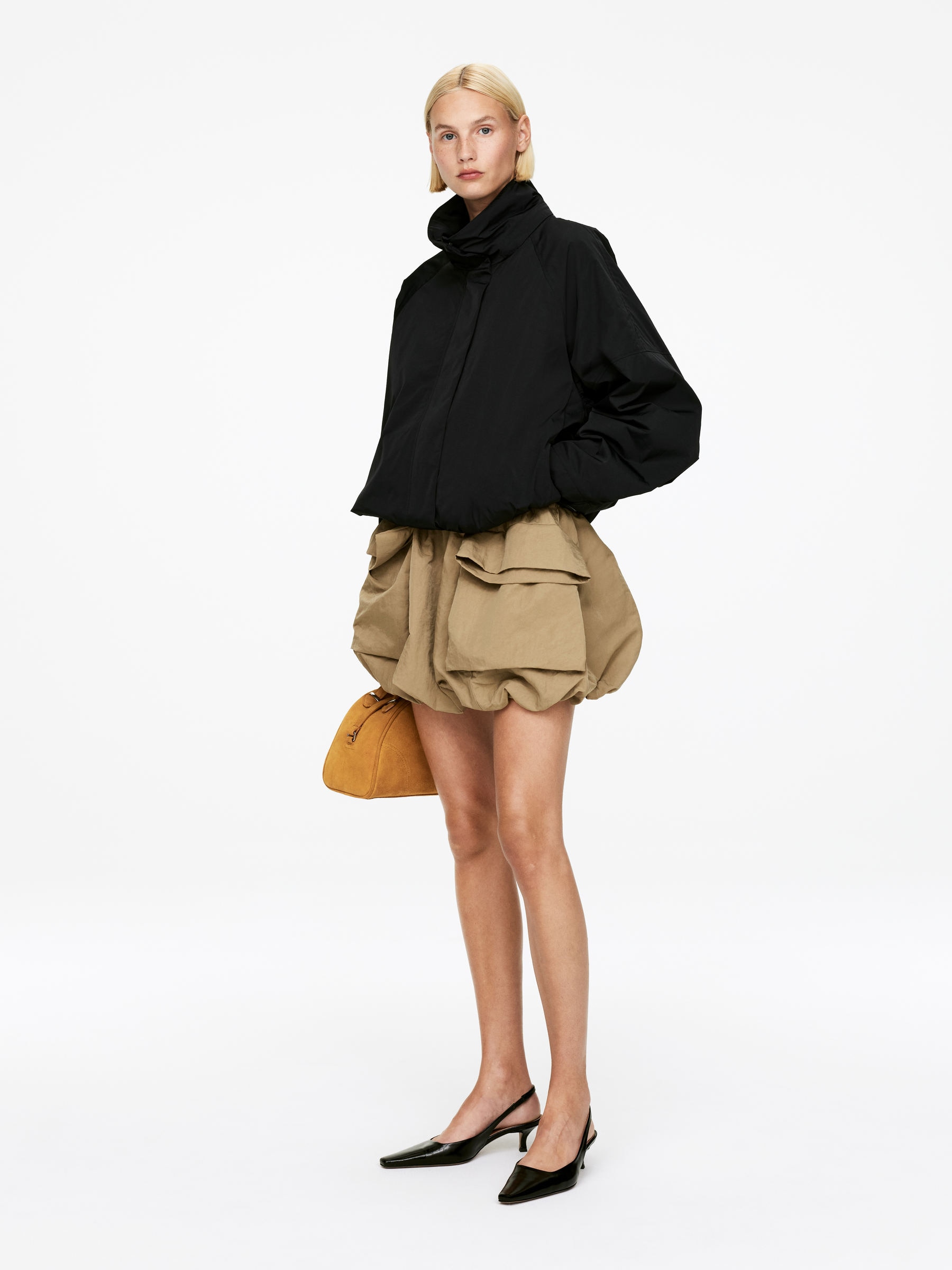 Minirock mit Bubble-Saum - Dunkelbeige - Regular Fit - Damen - StillMedia/Lookbook - 3