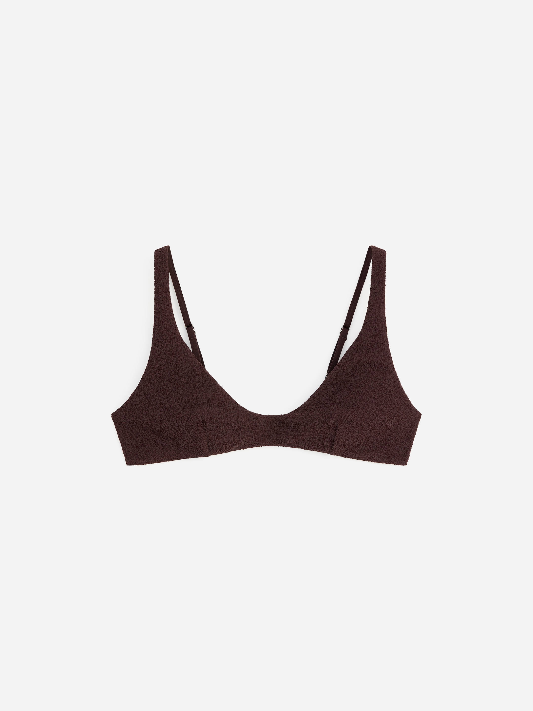 V-Neck Bikini Top-#3C2A2B-19210