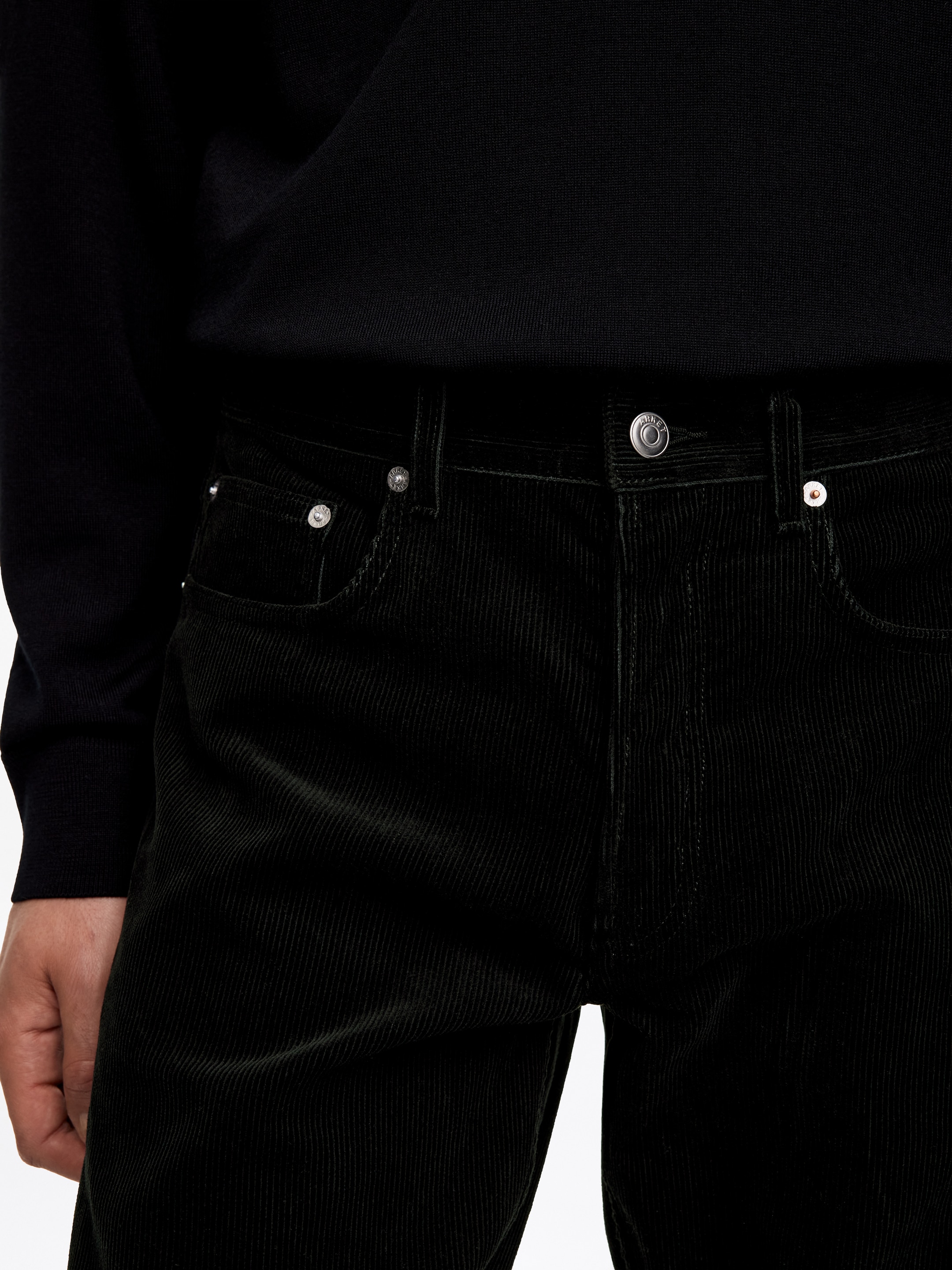 Pantalones de pana rectos OCEAN de corte amplio - Negro - Corte holgado - Men - StillMedia/Lookbook - 5