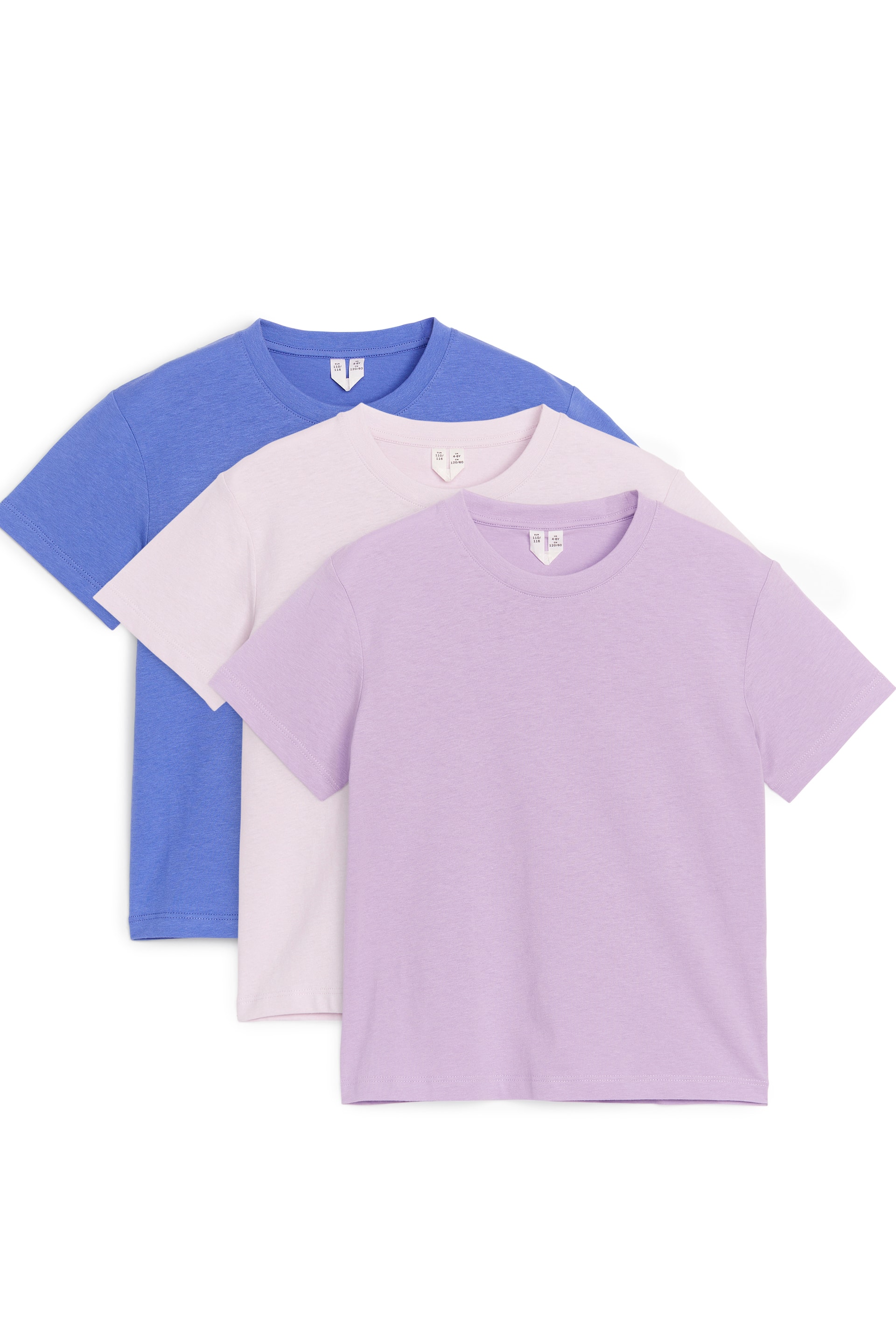 Näytä suurempi kuva: 3 kpl pyöreäkauluksisia T-paitoja - Liila - Kids | H&M FI 1