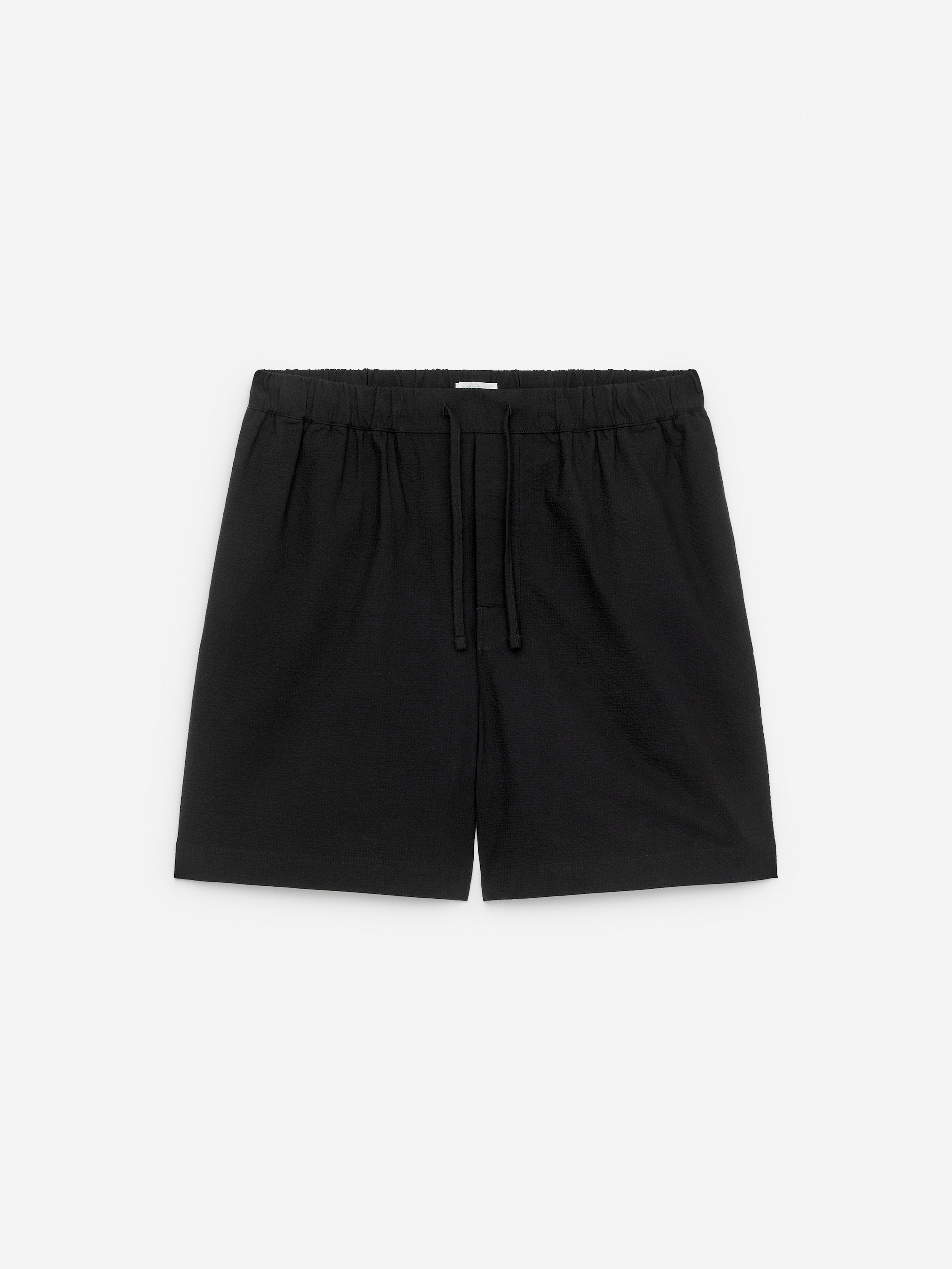 Seersucker-Shorts - Schwarz/Taupe