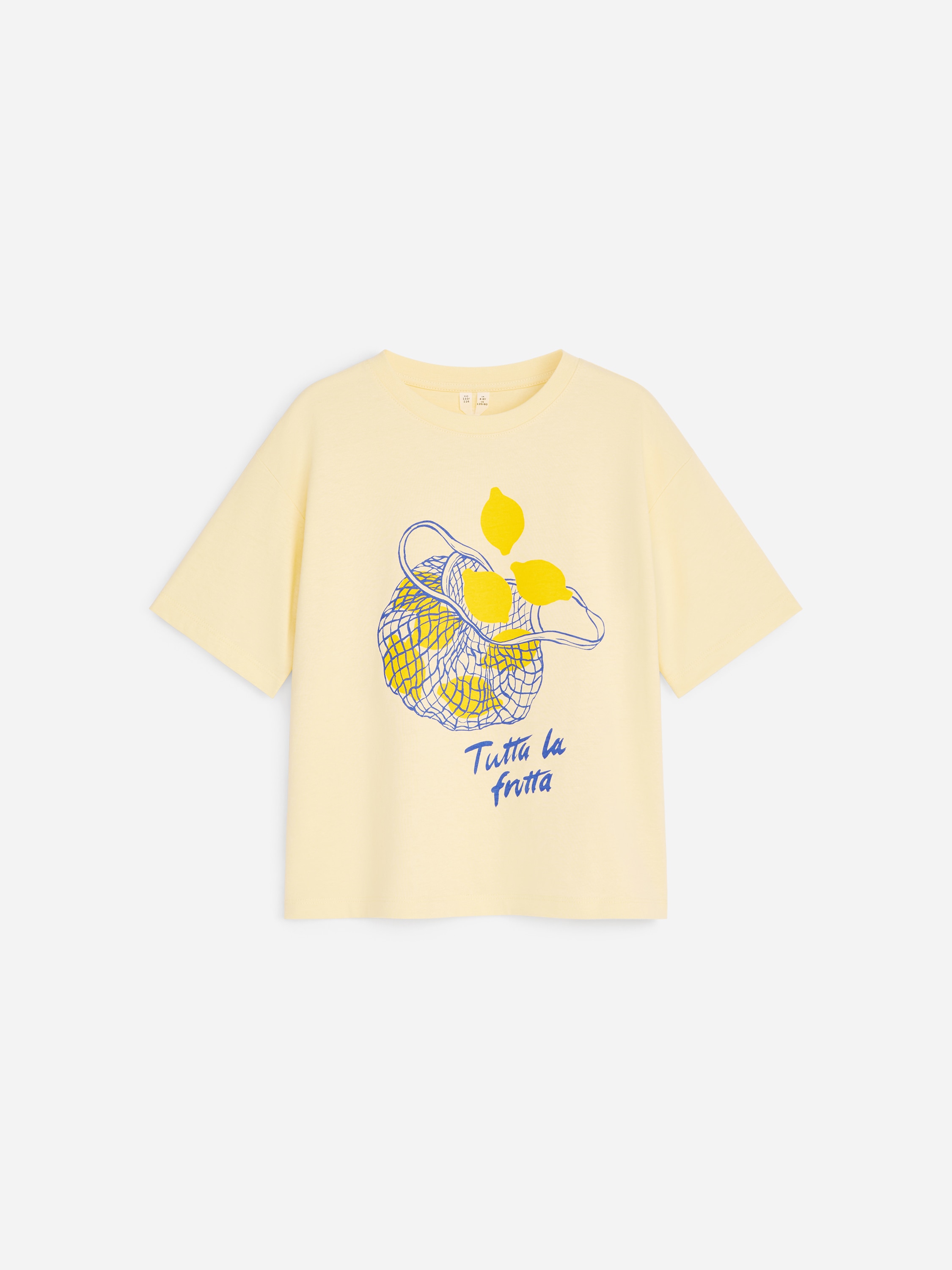 T-shirt oversize - Przykurzony żółty/cytryny/Niebieski/Brązowy/Złamana biel/żaba/Niebieski/pomarańcze