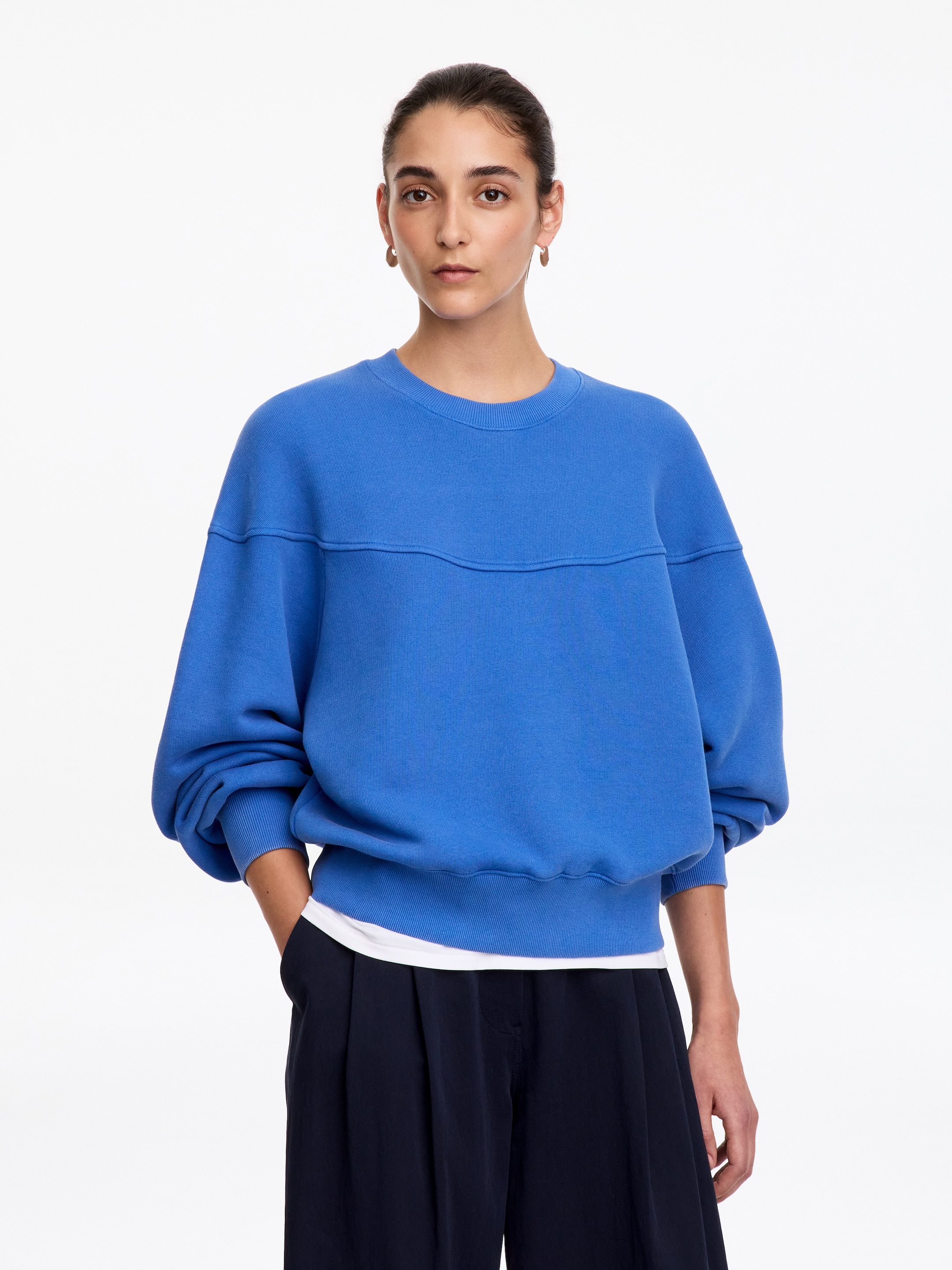 Felpa in cotone-Blue-20845