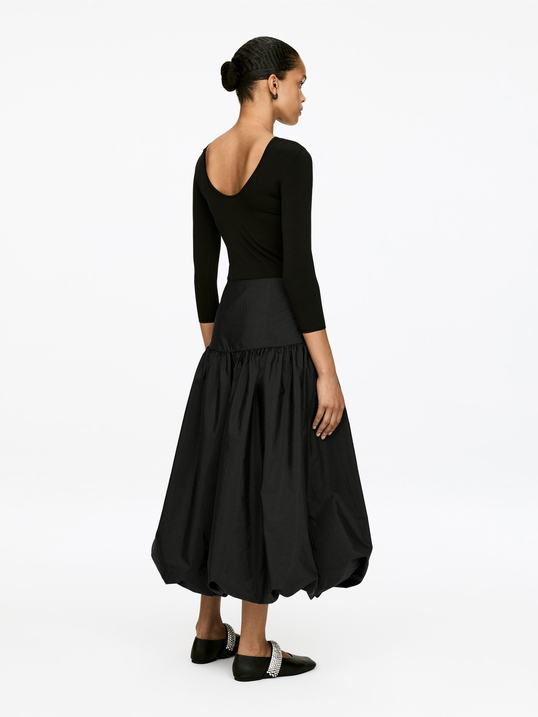 Jupe bouffante en taffetas - Noir - Regular fit - Femme - StillMedia/Lookbook - 3