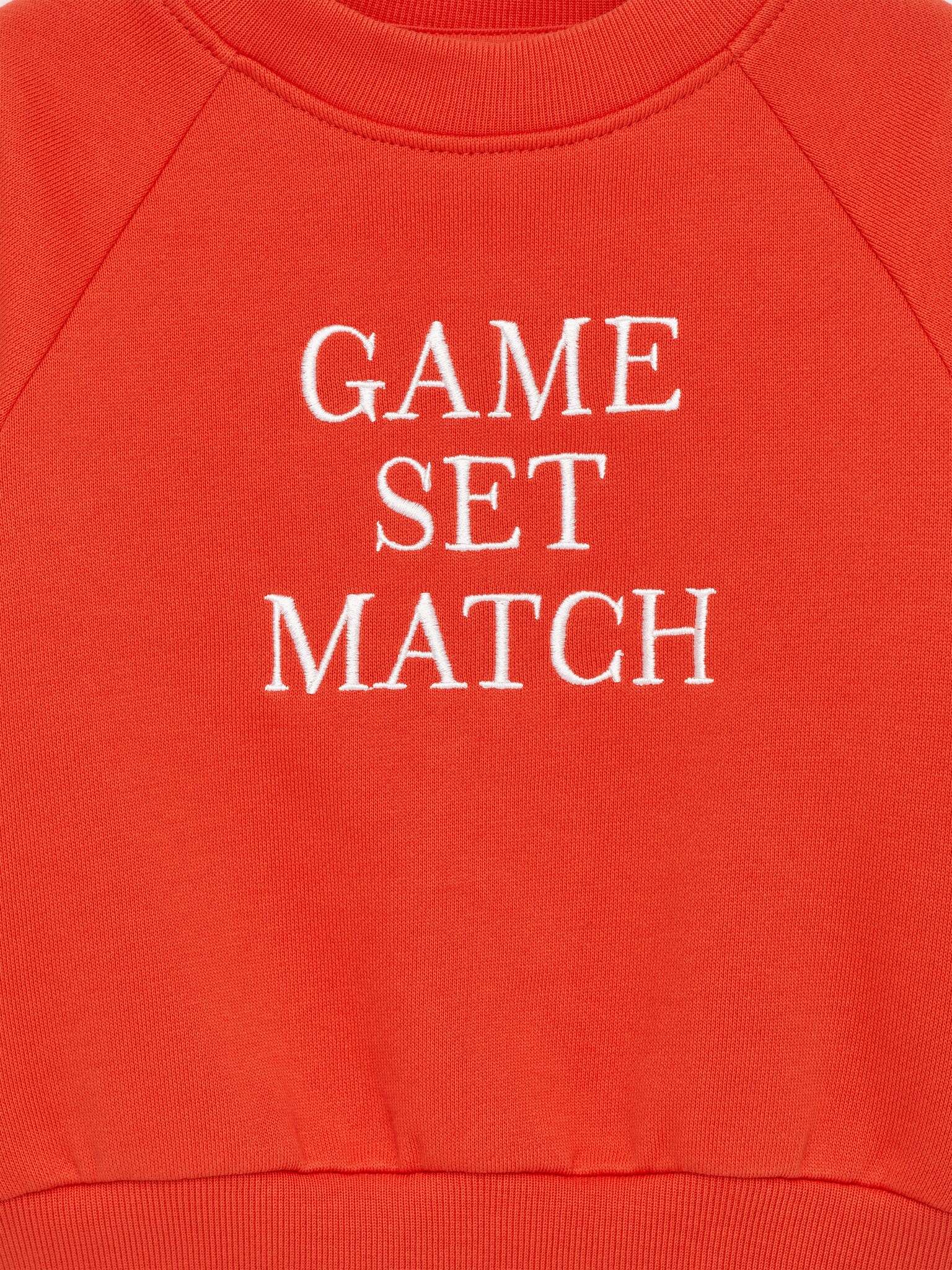 Sweatshirt mit Stickerei - Rot - 3