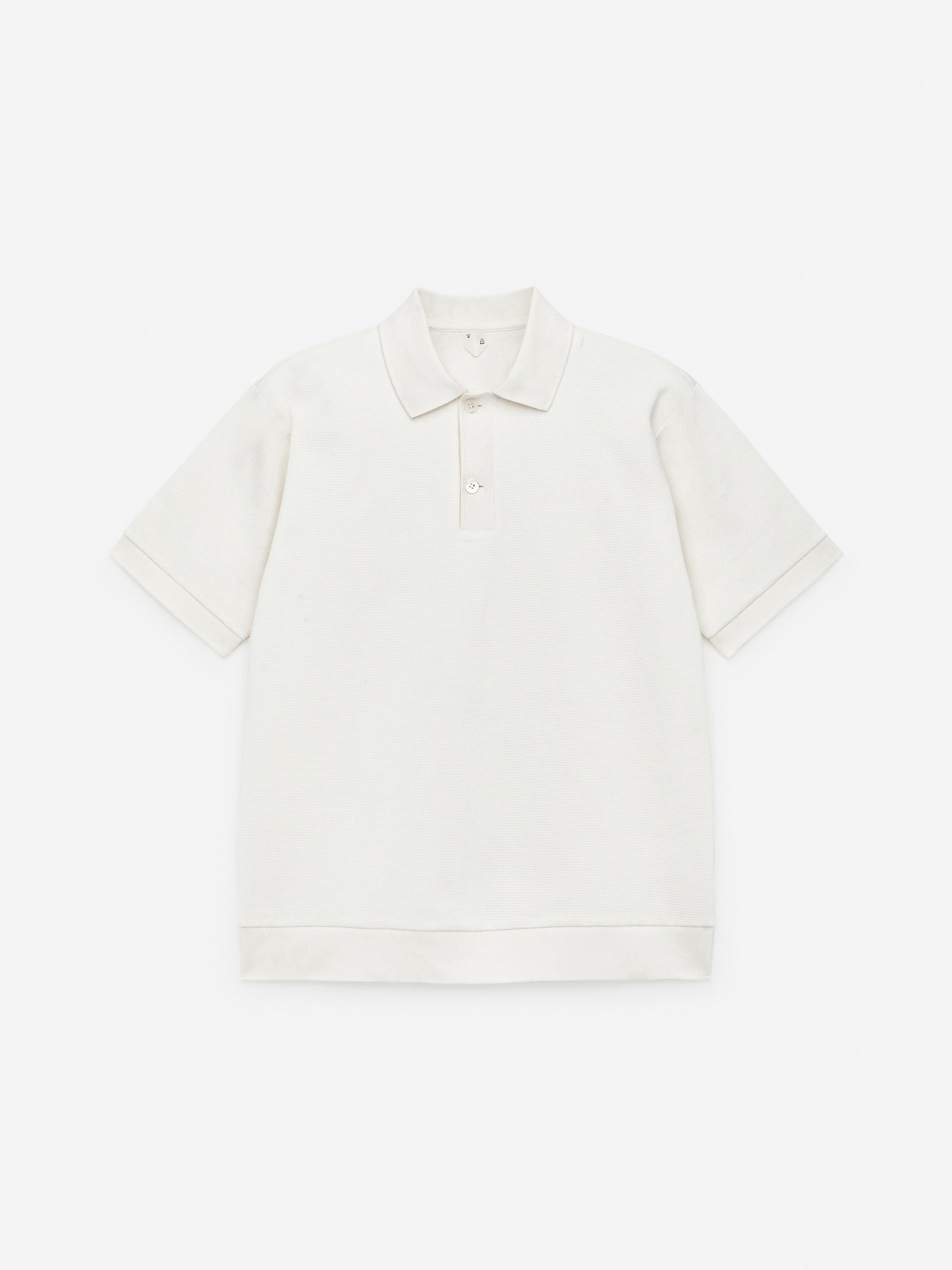 Textured Polo Shirt - Off White - Relaxed fit - Men - StillMedia/DescriptiveStillLife - 1