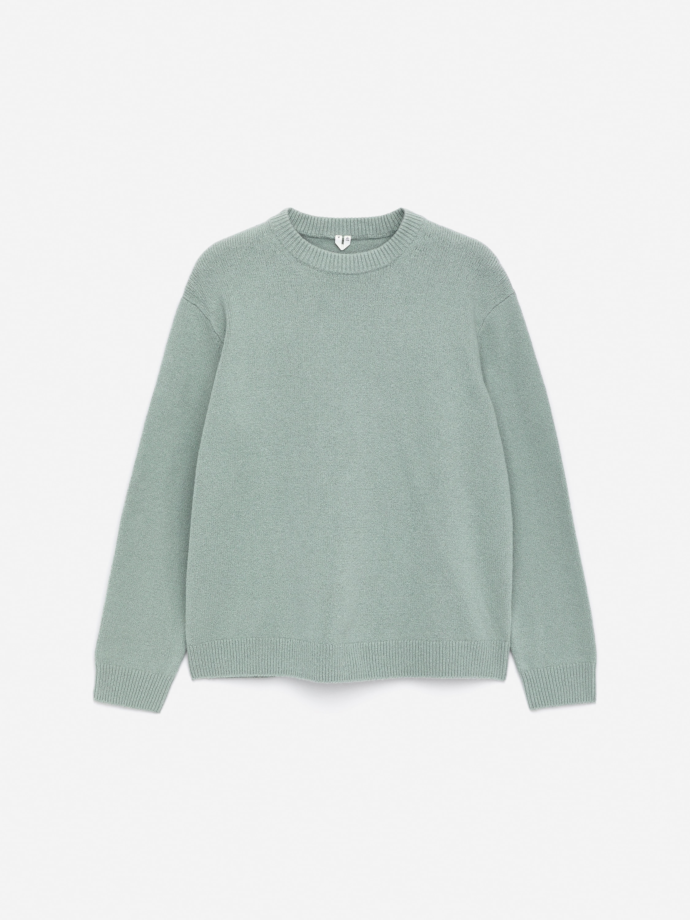 Camisola com mistura de algodão - Menta desbotada/Cinzento escuro