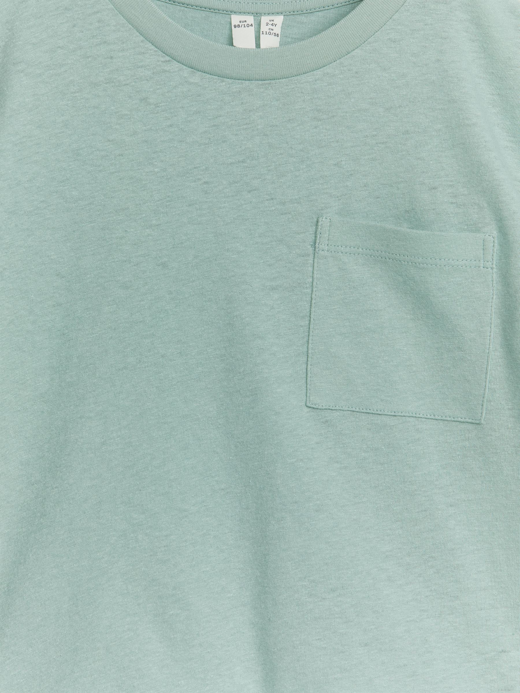 Legeres T-Shirt aus Leinenmix - Gedecktes Mintgrün - Loose Fit - Kinder - StillMedia/DescriptiveDetail - 1