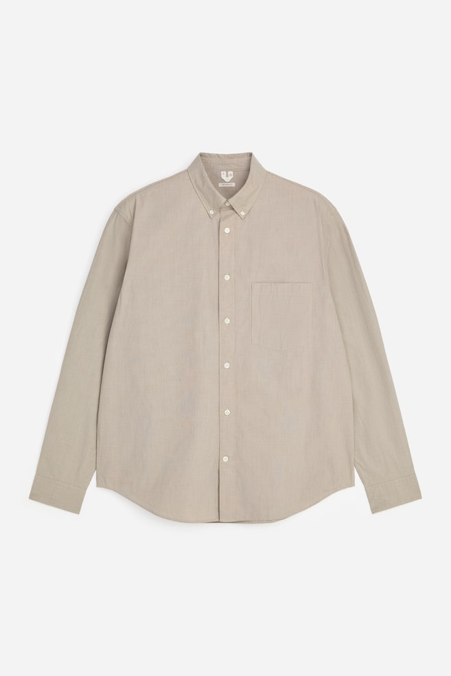 Camisa de cuadros holgada - Beige/Azul - 1