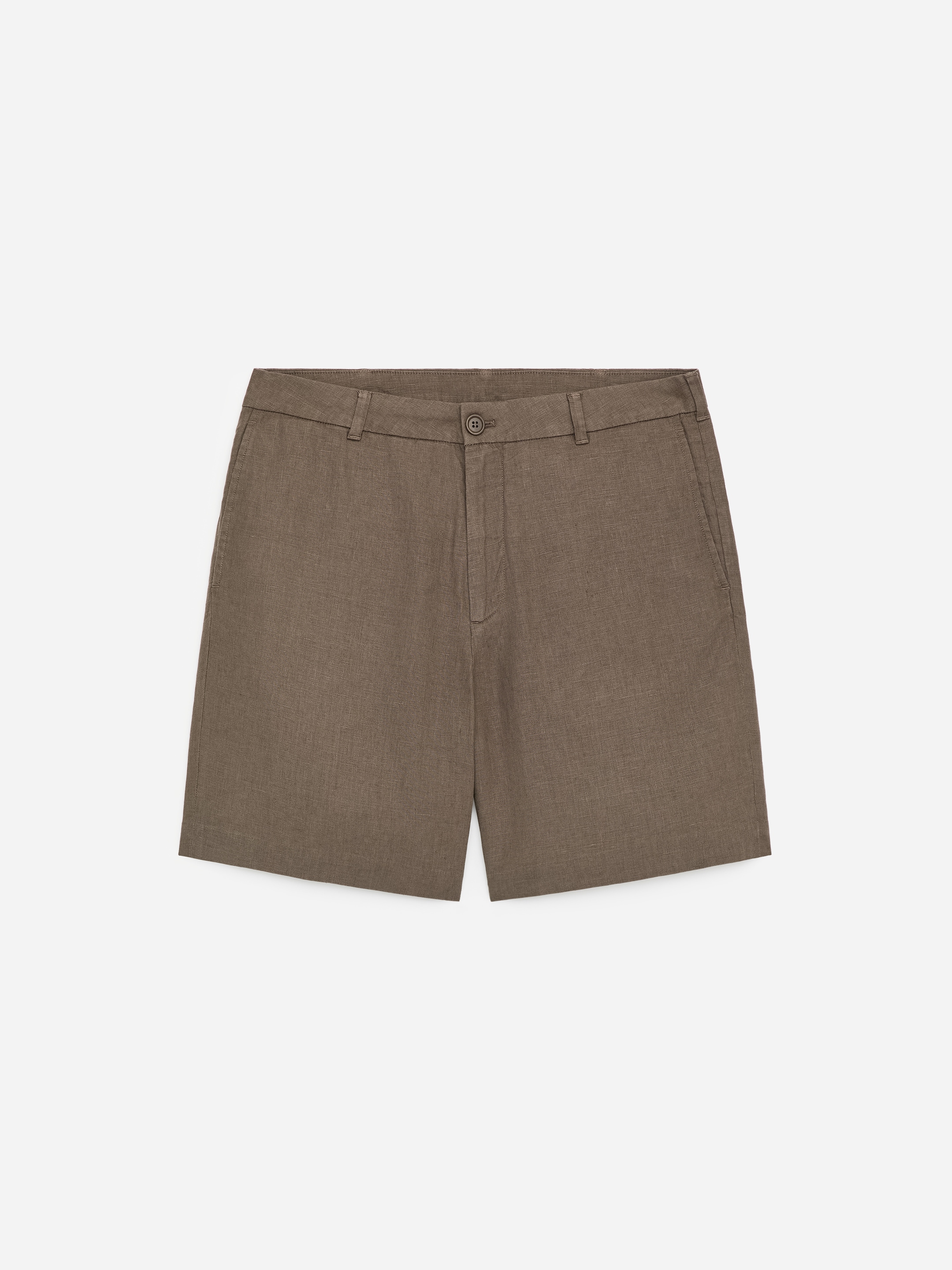 Pantalones cortos de lino - Topo oscuro - Corte estándar - Men - StillMedia/DescriptiveStillLife - 1