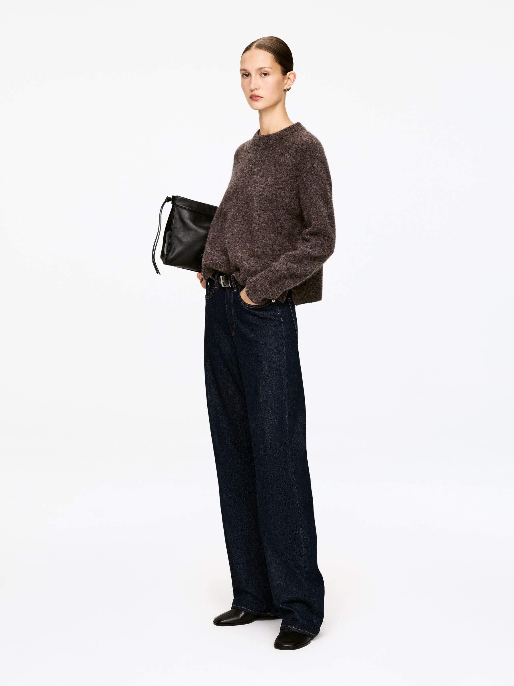 Alpaca-Wool Blend Jumper - Brown - Loose fit - Women - StillMedia/Lookbook - 6