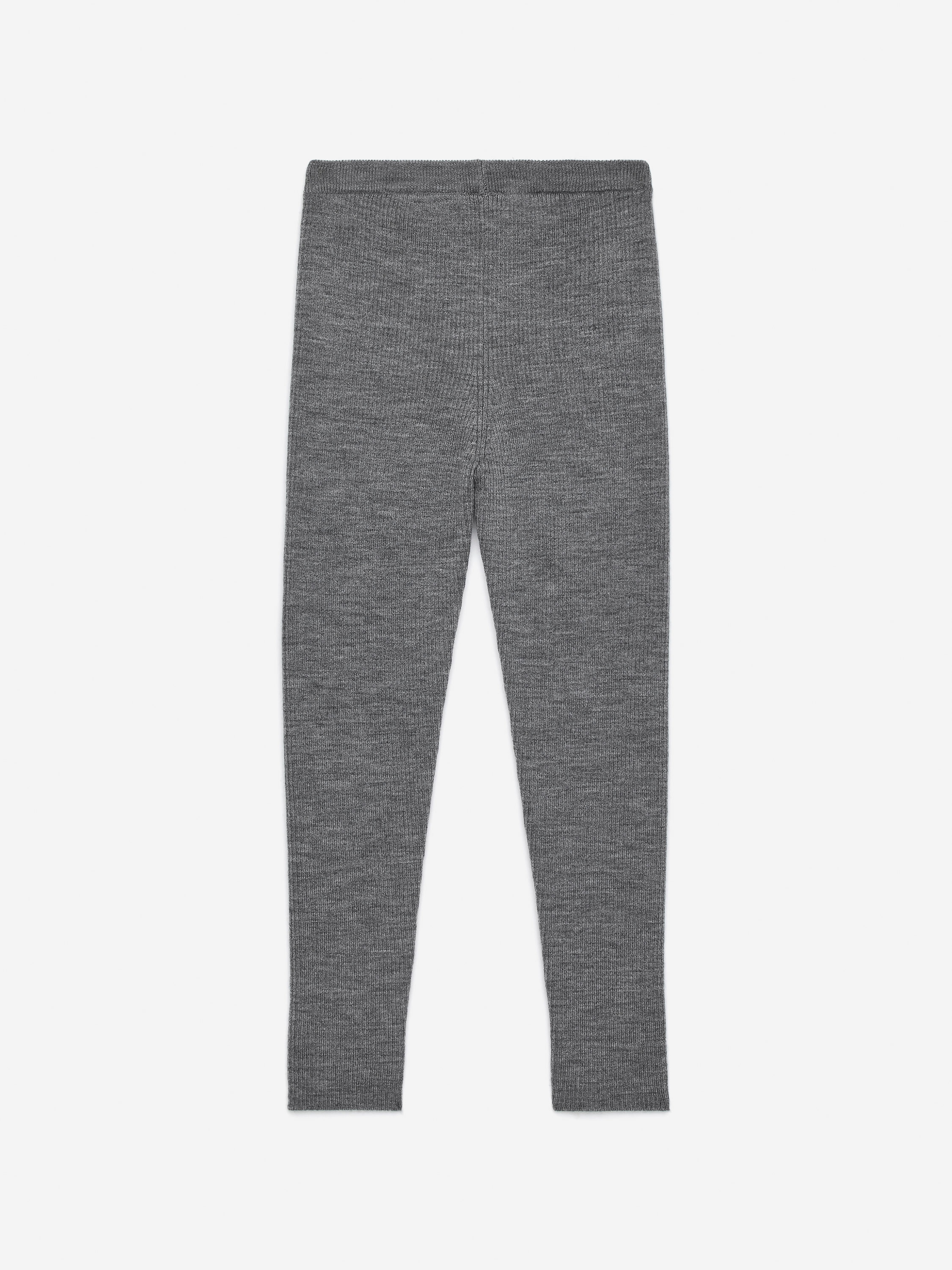 Wool-Blend Rib Leggings - Grey Melange - Regular fit - Children - StillMedia/DescriptiveStillLife - 8