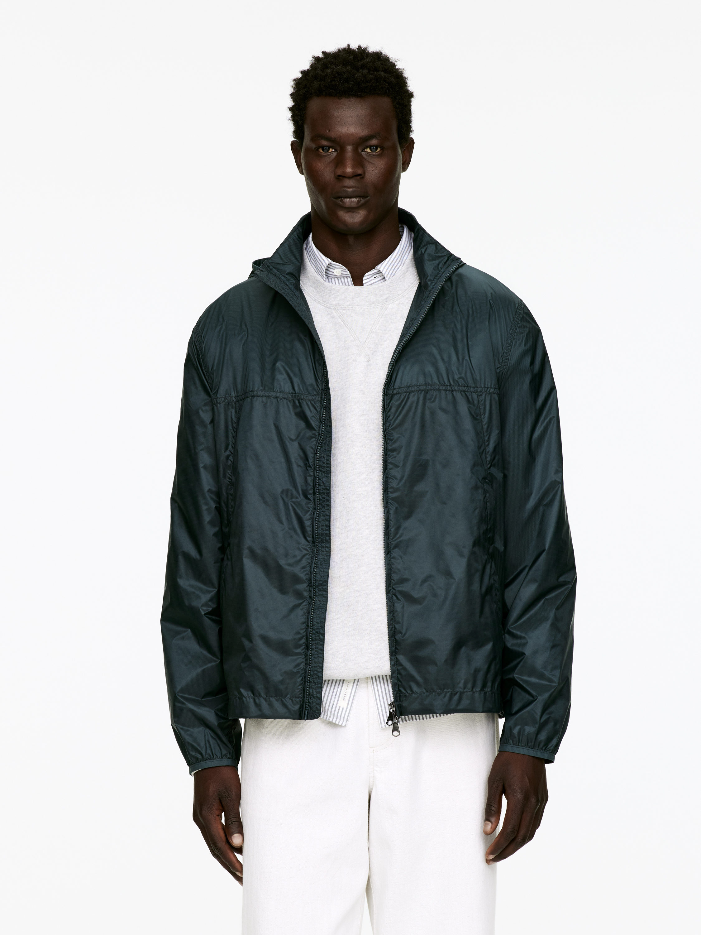 Nylon Windbreaker - Green - Regular fit - Men - StillMedia/Lookbook - 5