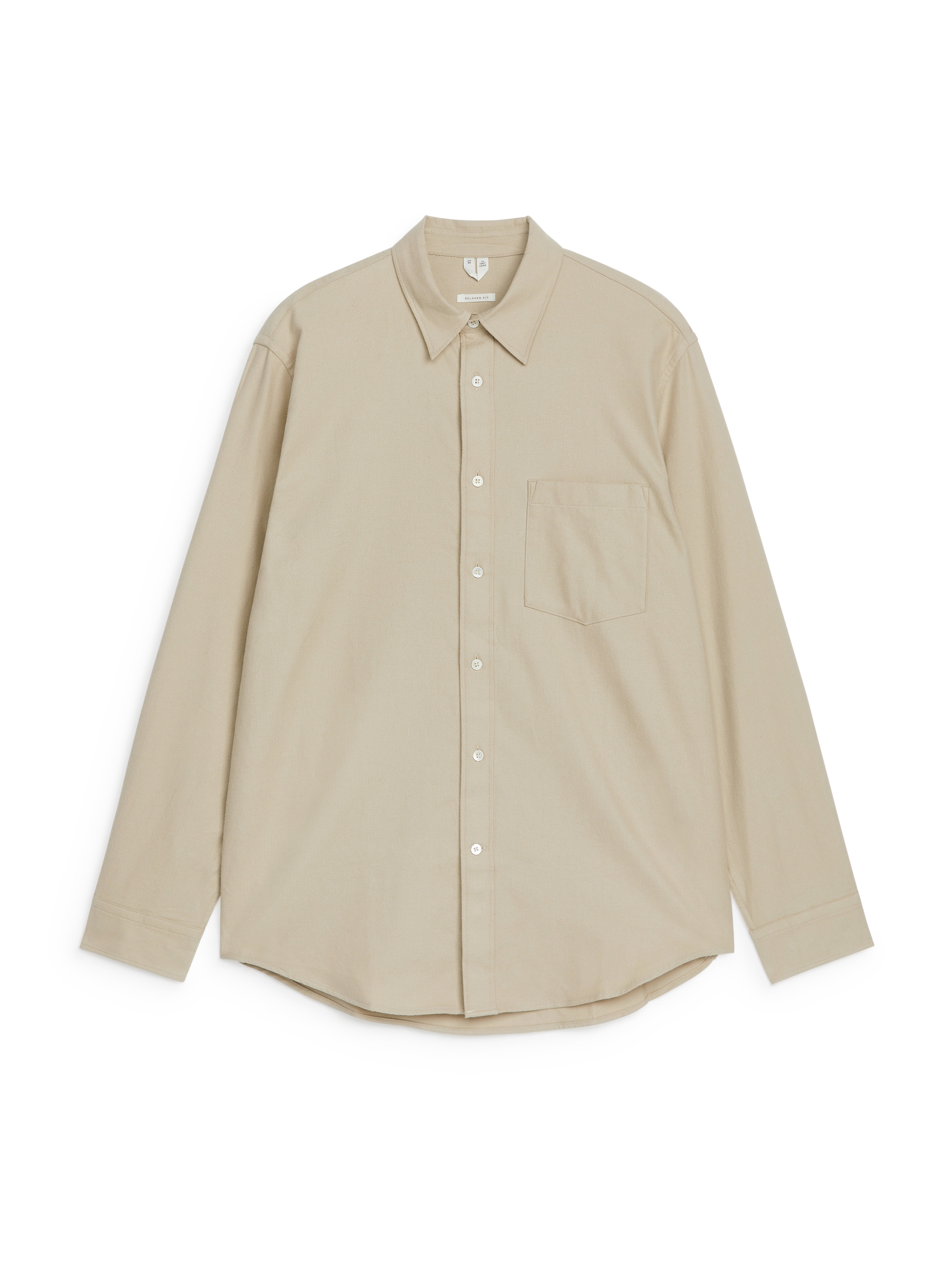 Relaxed Flannel Shirt - Beige - Relaxed fit - Men - StillMedia/DescriptiveStillLife - 2