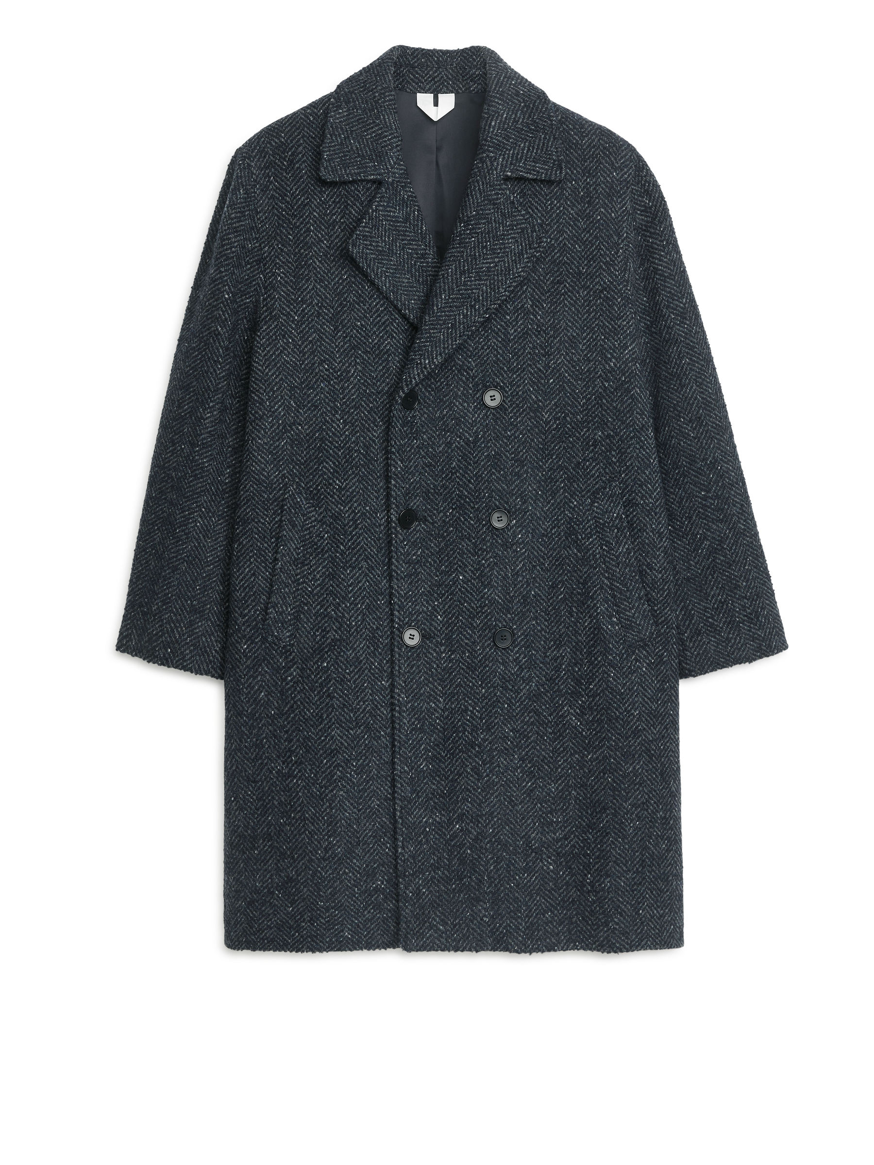 Wool Blend Coat - Dark Blue - Loose fit - Men - StillMedia/DescriptiveStillLife - 3