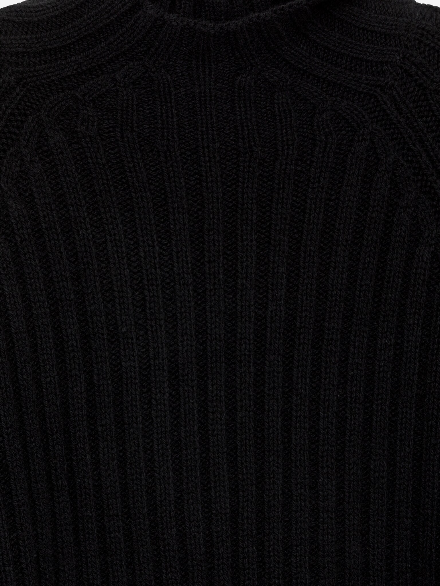 Pull en maille côtelée - Noir - 4