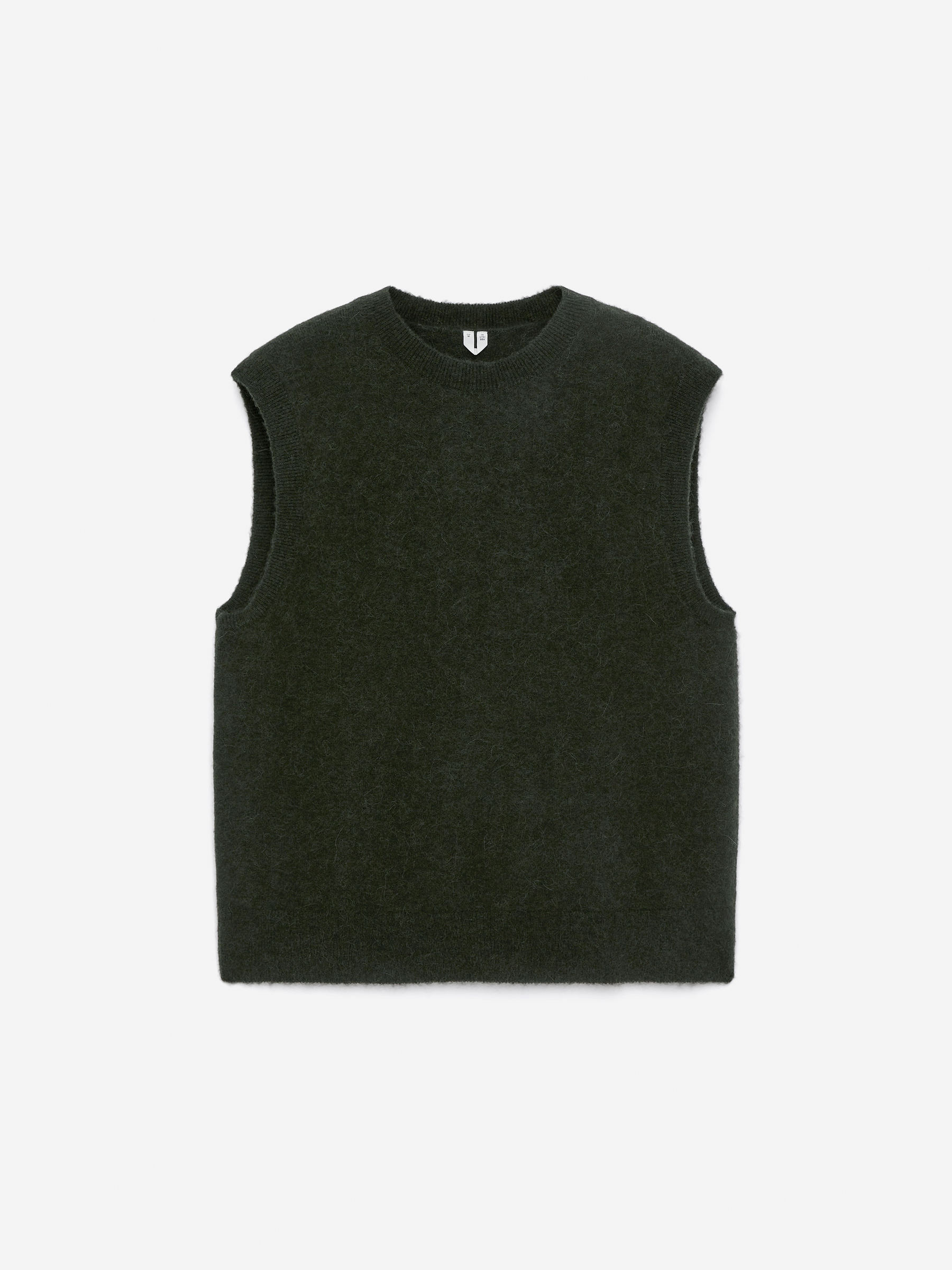 Alpaca-Wool Blend Vest-#30302A-16422