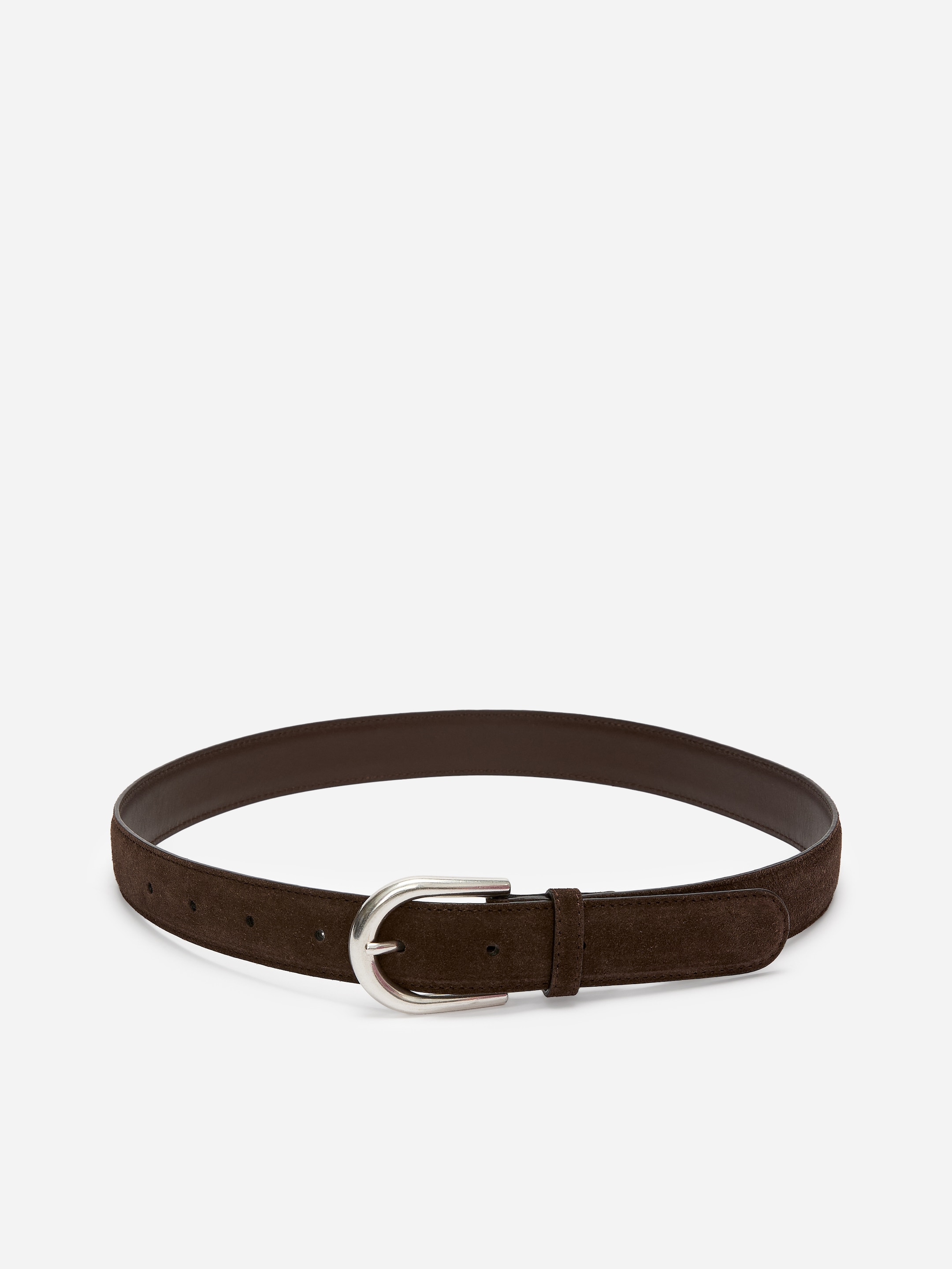 Split Suede Belt-#52453E-18997