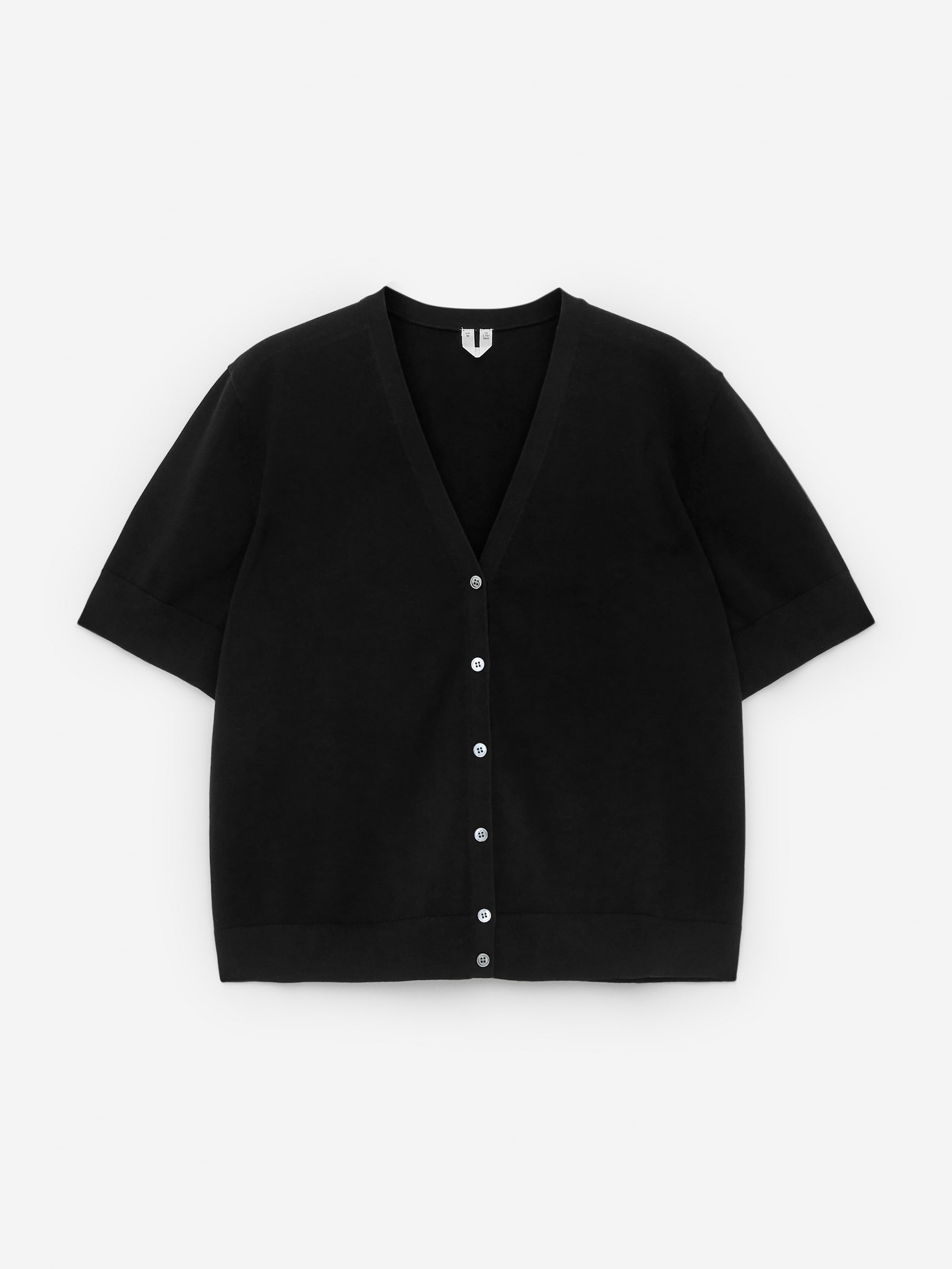 Zobrazit větší obrázek: Kardigan s krátkým rukávem - Black - ŽENY | H&M CZ 1