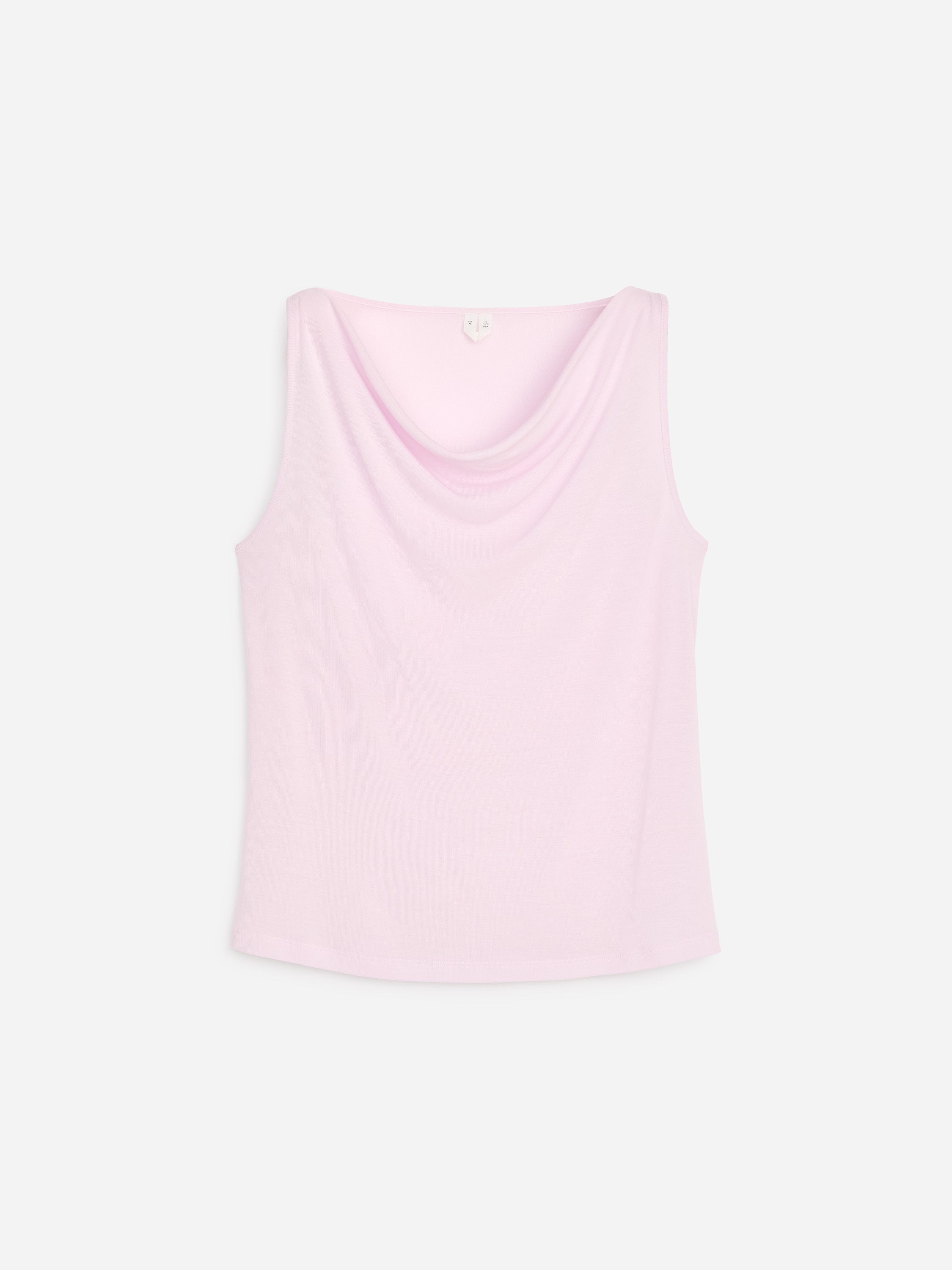 Canotta con drappeggio - Rosa/Nero
