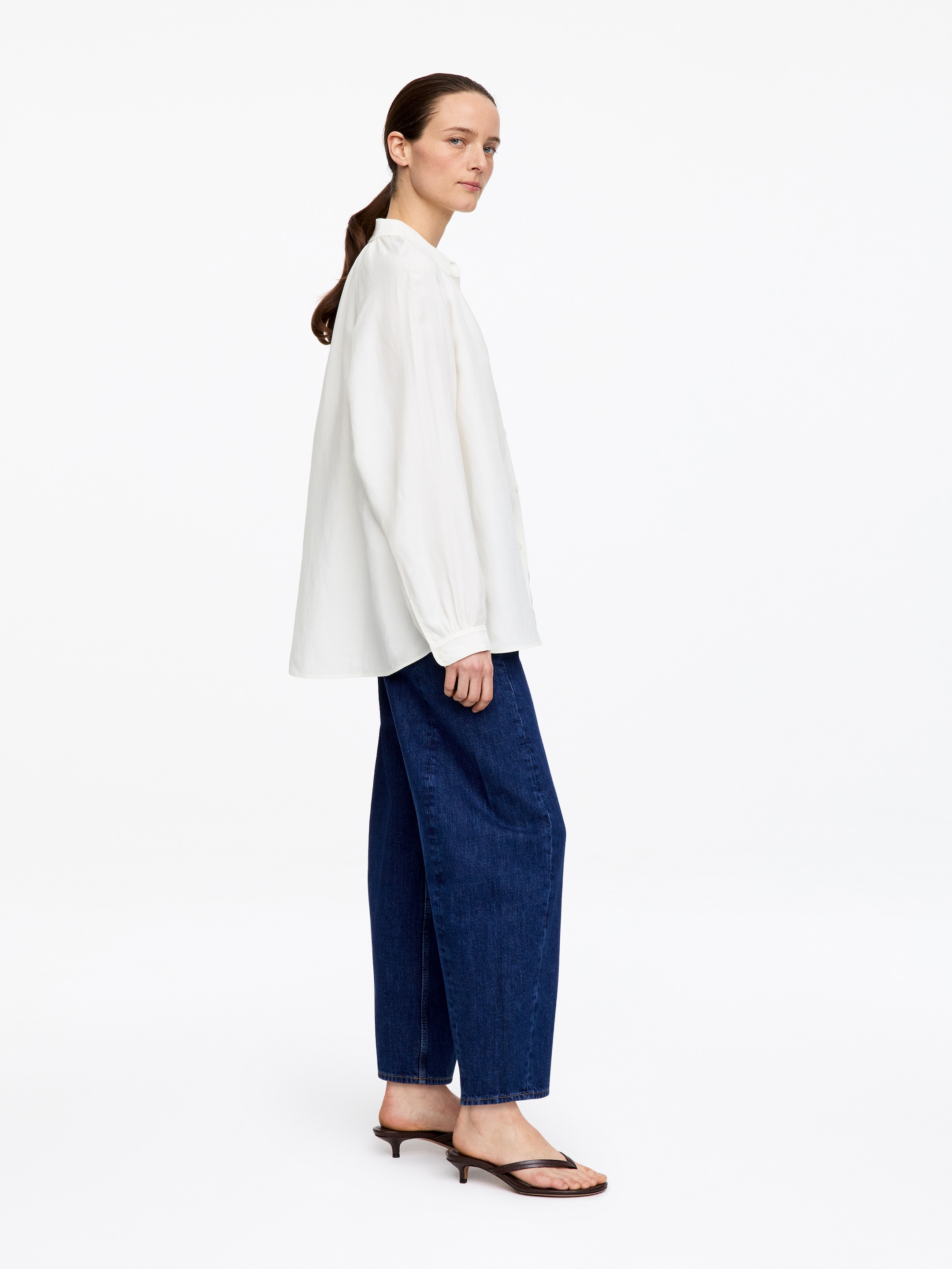 Hemd aus Viskose und Leinen - Weiß - Regular Fit - Damen - StillMedia/Lookbook - 2