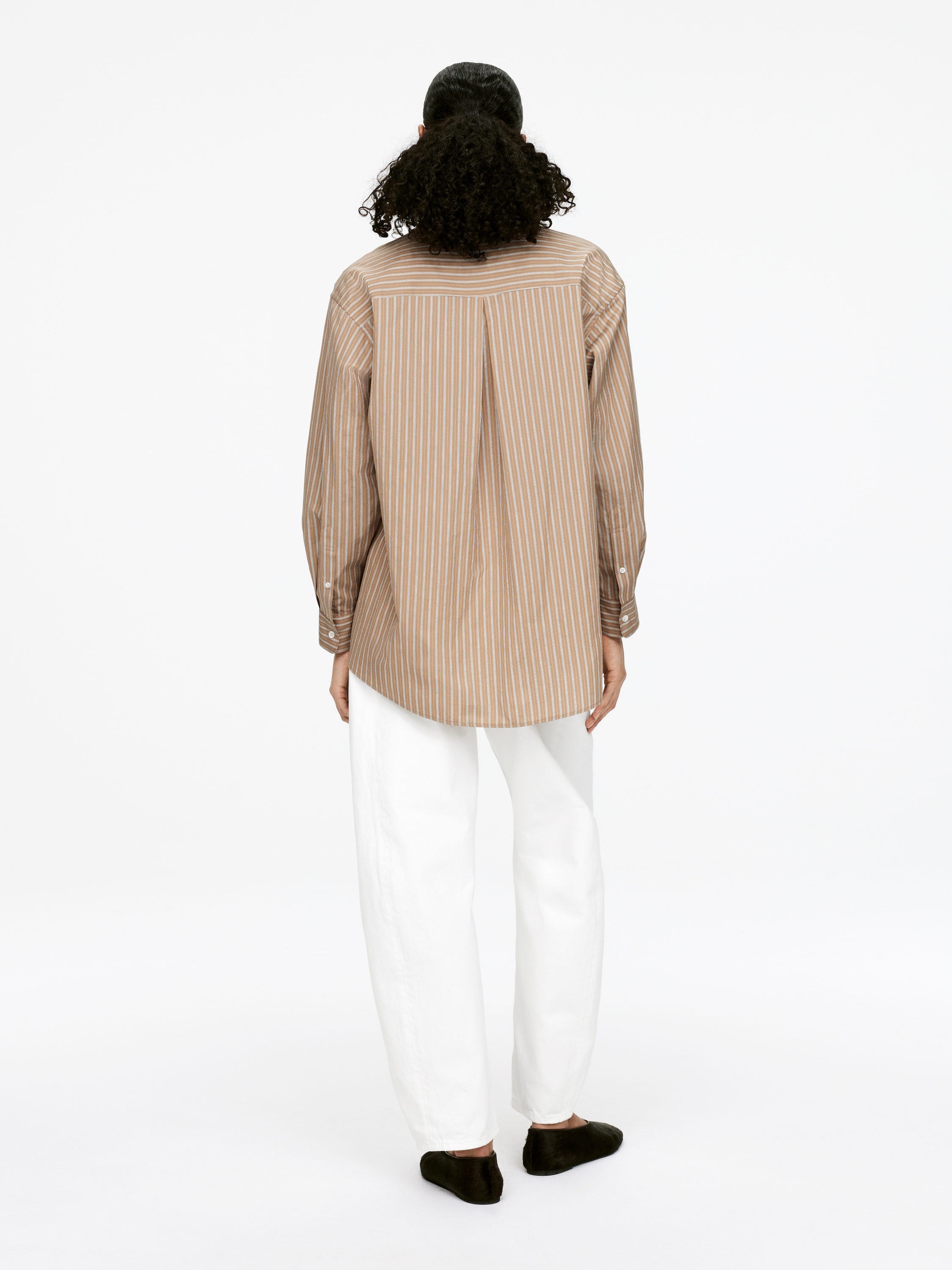 Cotton-Silk Shirt - Beige/Striped - Regular fit - Women - StillMedia/Lookbook - 3
