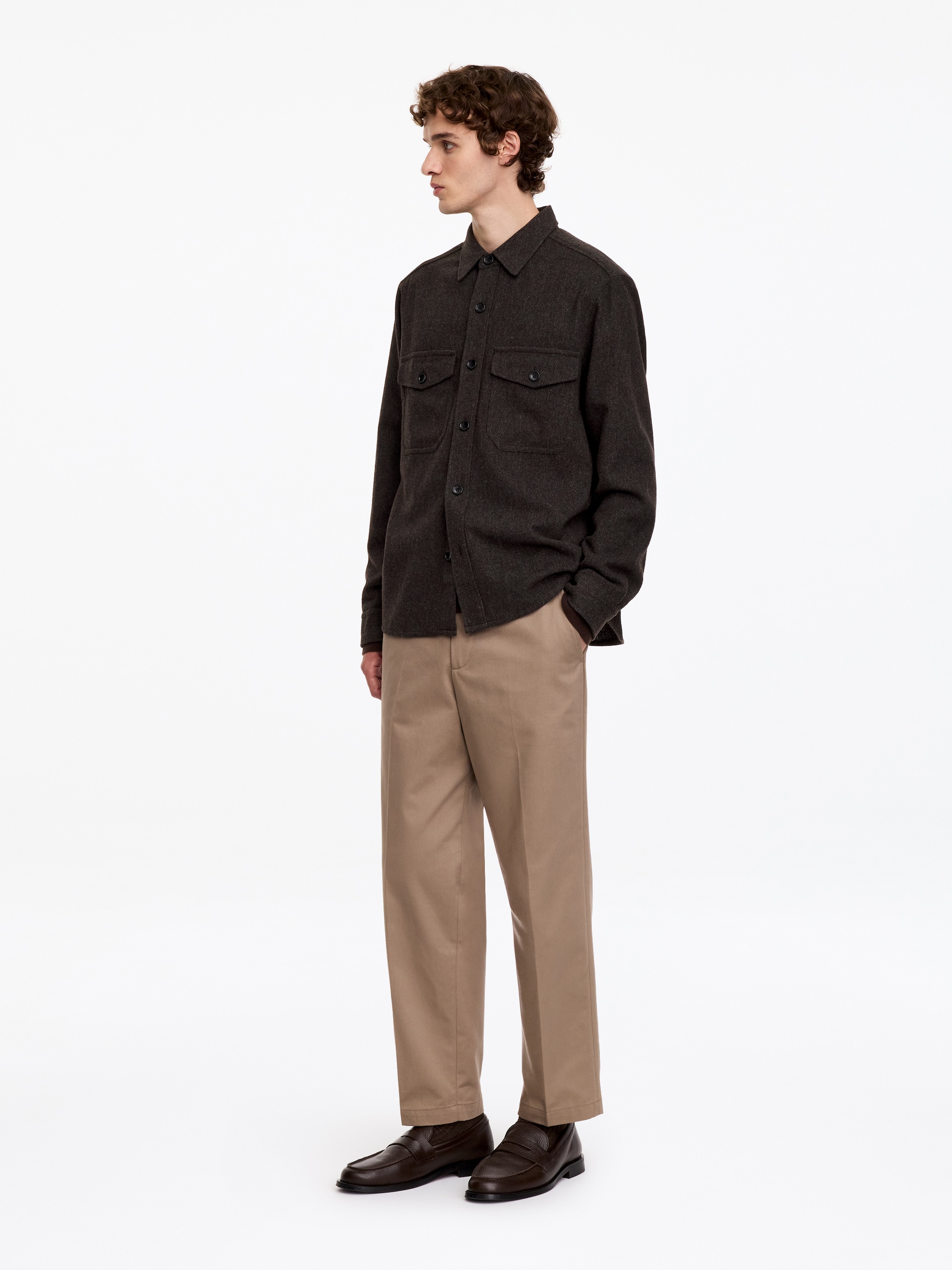 Wool Blend Overshirt - Dark Mole - Regular fit - men - StillMedia/Lookbook - 6