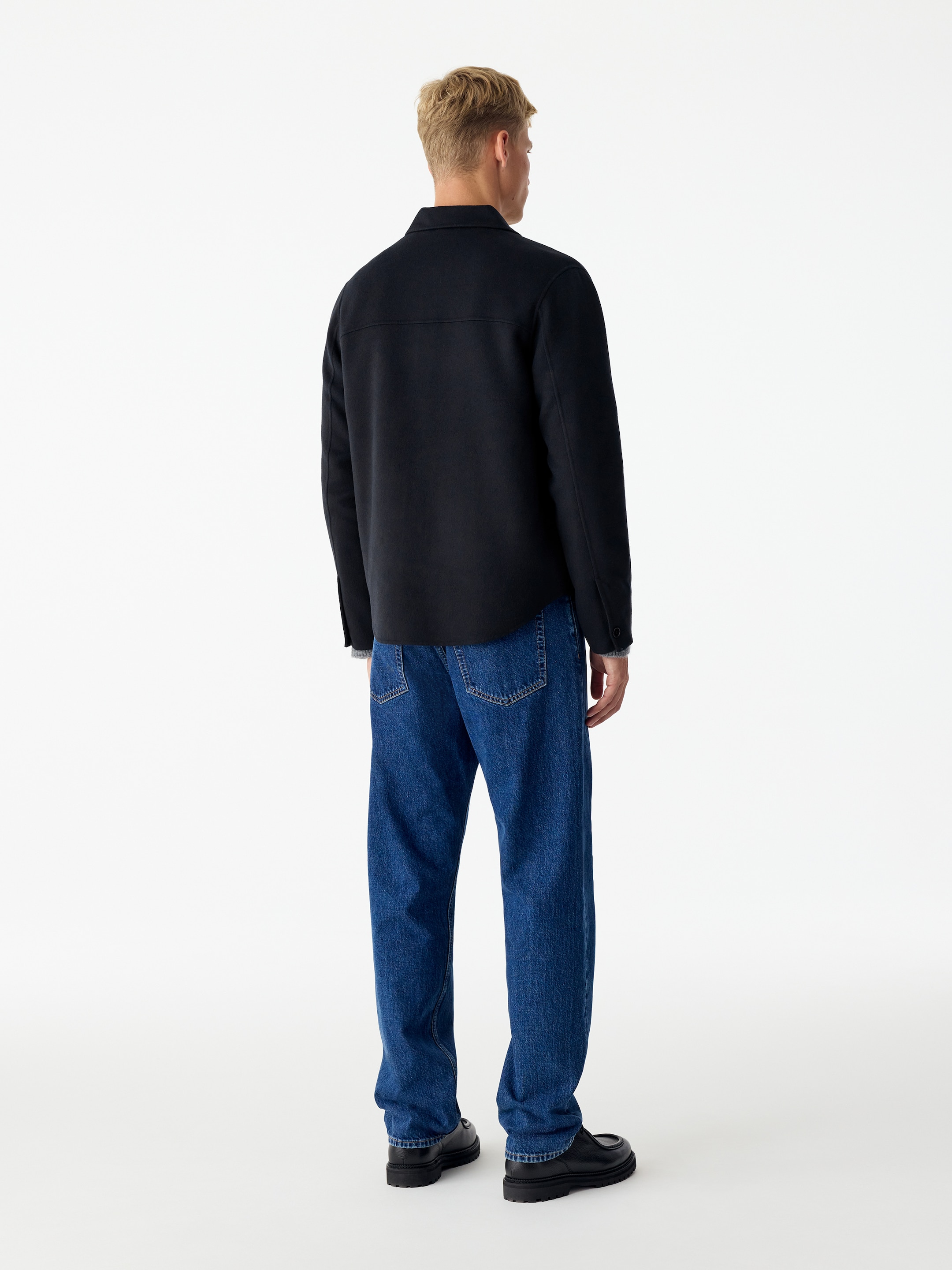Doubleface-Overshirt aus Wollmischung - Dunkelblau - Regular Fit - men - StillMedia/Lookbook - 3