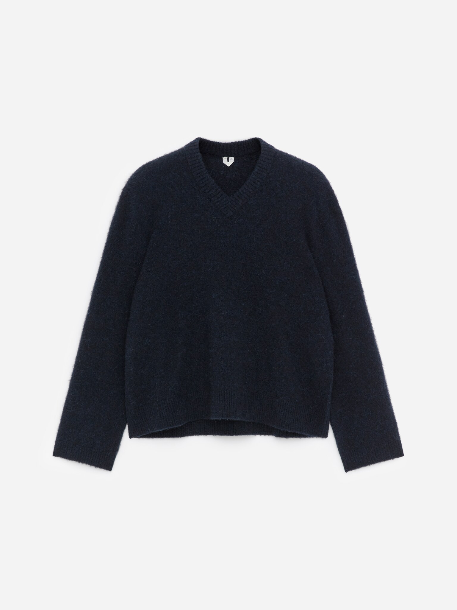 Pull décontracté en mélange d'alpaga - Bleu foncé/Vert/Marron - 2