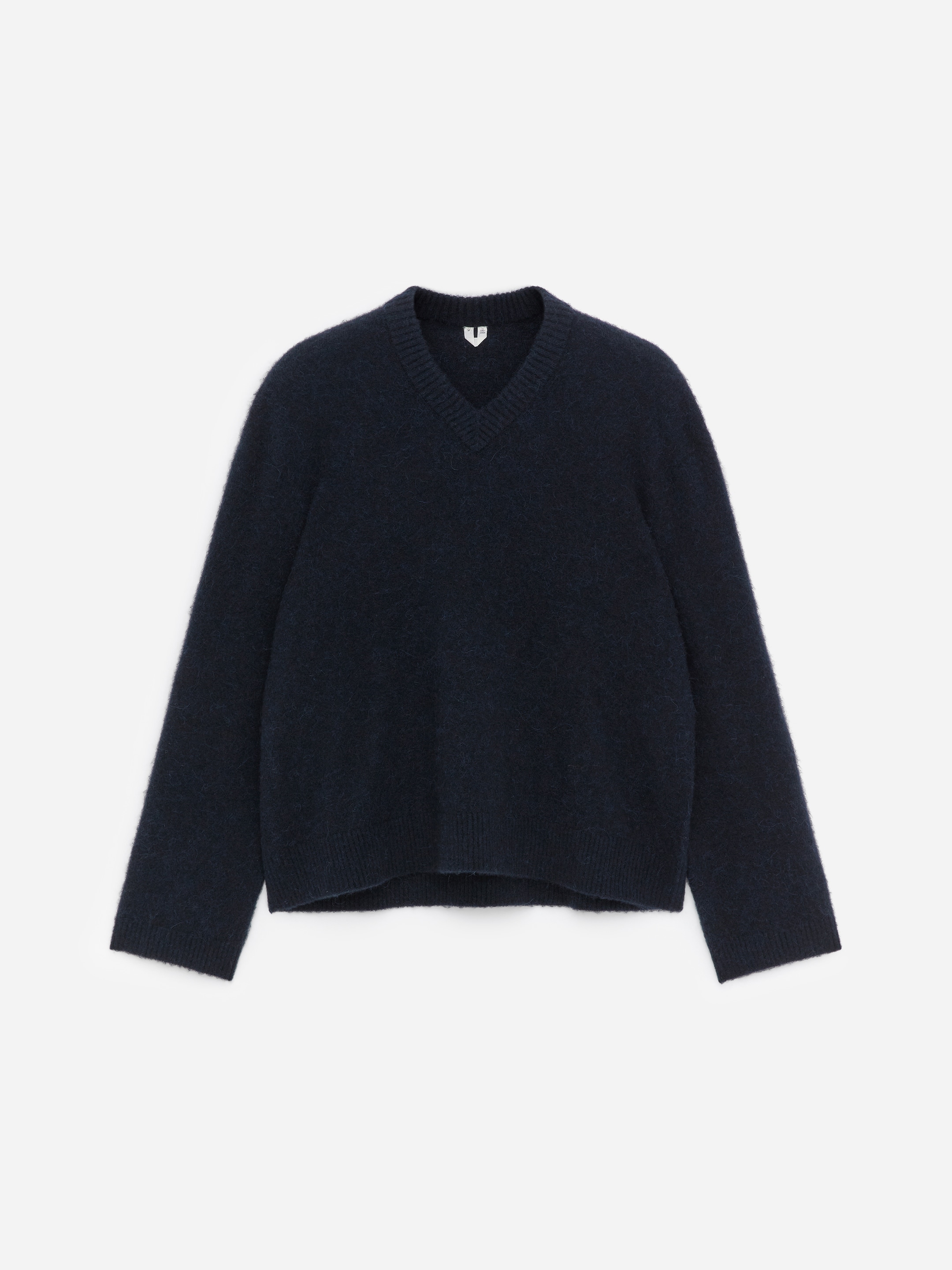 Relaxed Alpaca Wool Blend Jumper - Dark Blue - Relaxed fit - Men - StillMedia/DescriptiveStillLife - 1