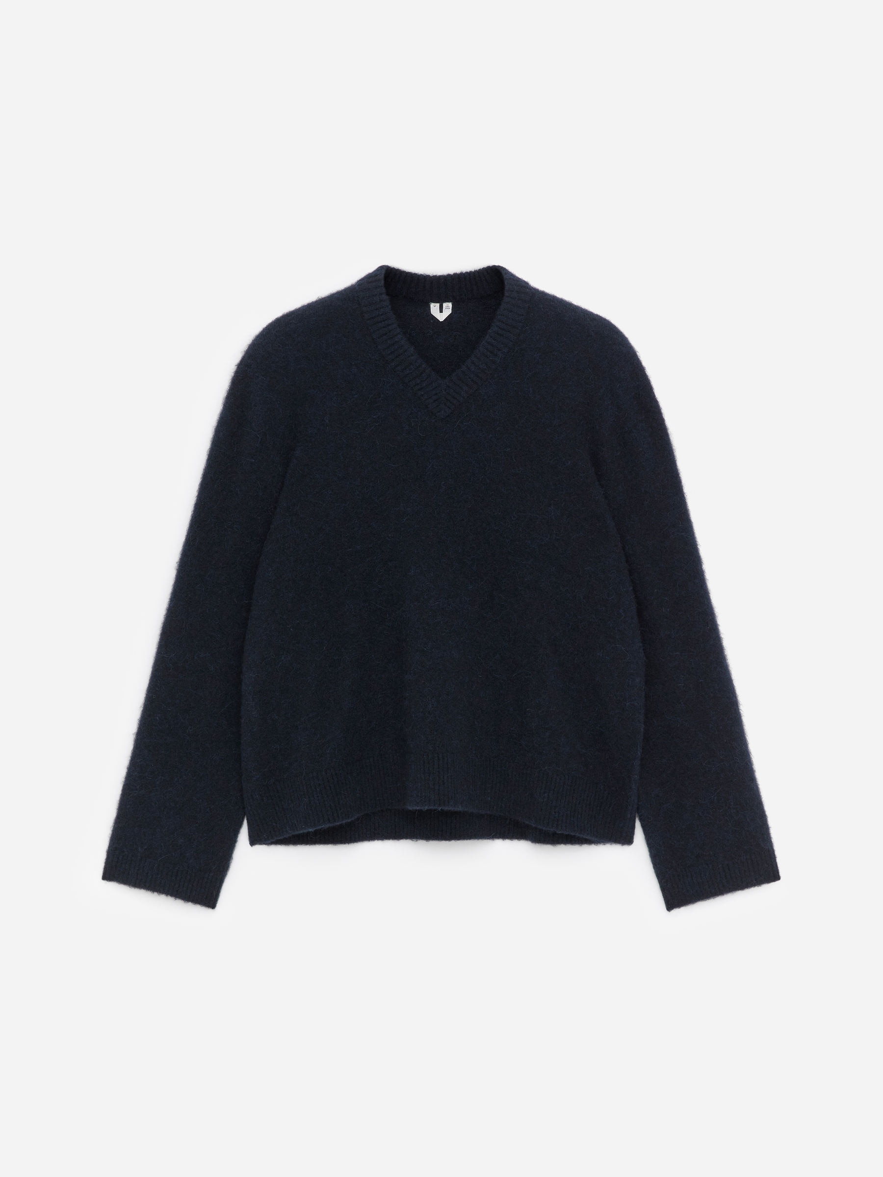 Tröja i alpacka och ull - Dark Blue - Relaxed fit - Men - StillMedia/DescriptiveStillLife - 1