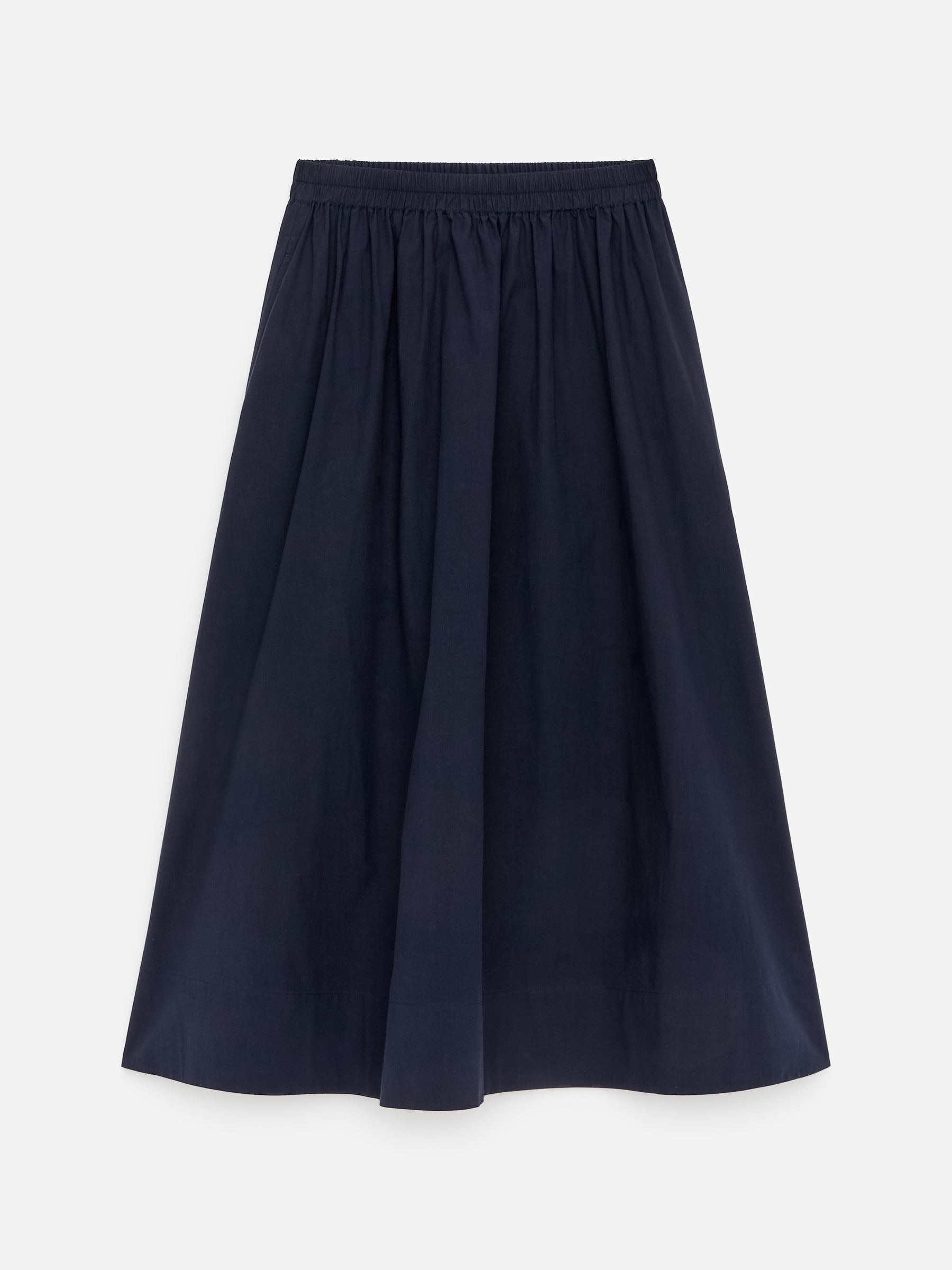 Falda midi de algodón - Azul oscuro - Corte estándar - Women - StillMedia/DescriptiveStillLife - 1