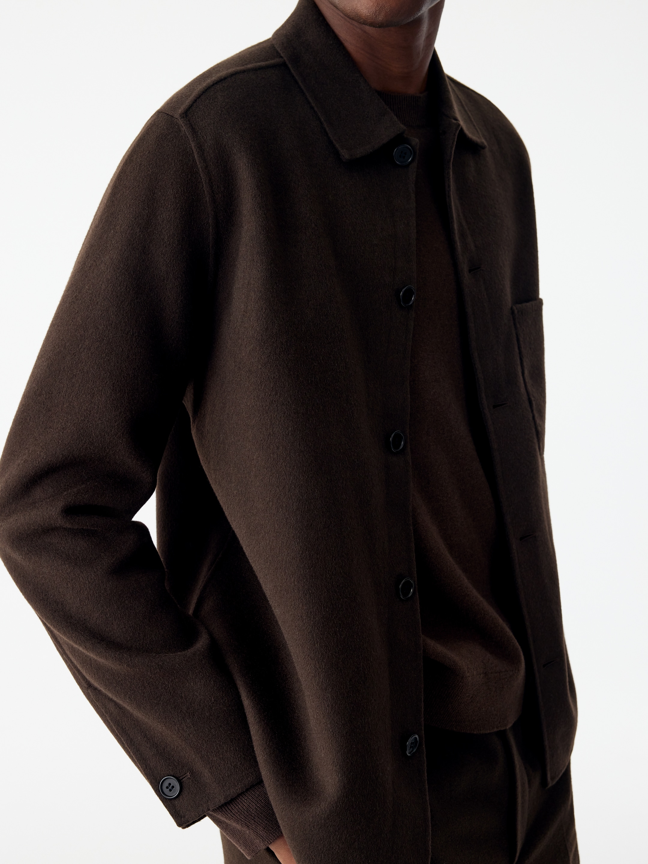 Doubleface-Overshirt aus Wollmischung - Braun - Regular Fit - men - StillMedia/Lookbook - 5