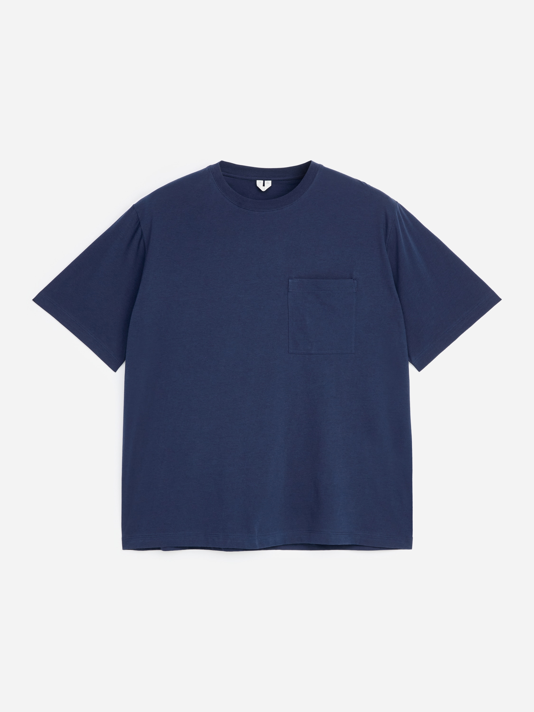 Volné Bavlněné Tričko-Tmavě modrá