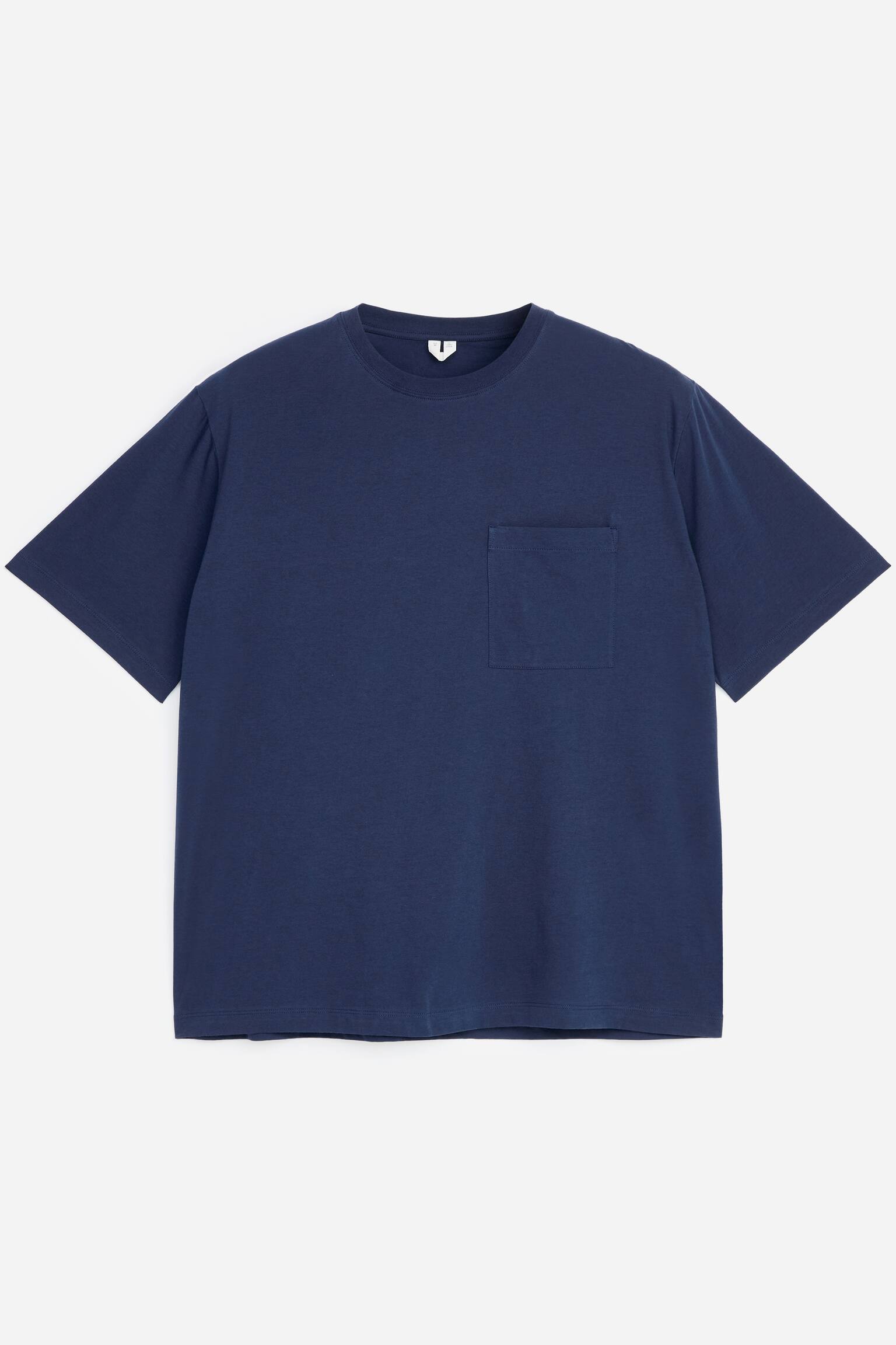 Lockeres T-Shirt aus Baumwolle-Dunkelblau - 2