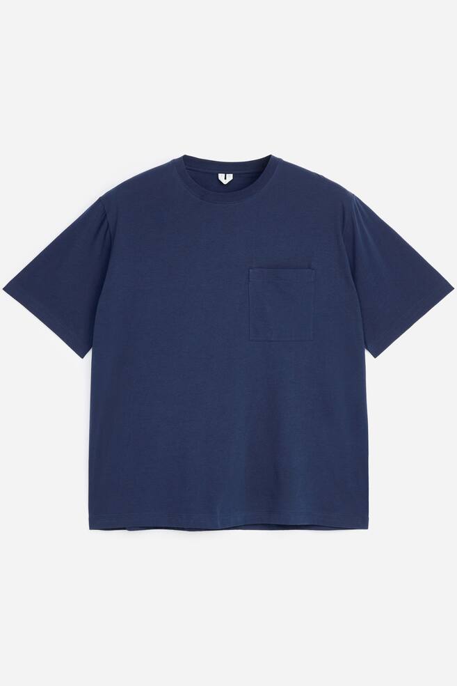 Relaxed Light-Weight T-Shirt - Dark Blue/Grey/Dusty Blue - 1