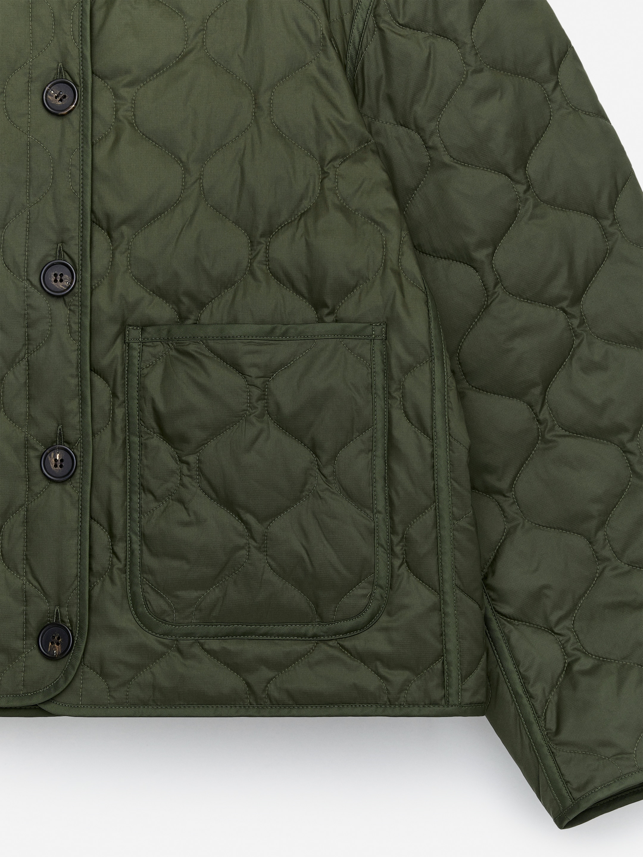 2-in-1 linerjacka i Upcycled Down - Khakigrön - Regular fit - Women - StillMedia/DescriptiveDetail - 3