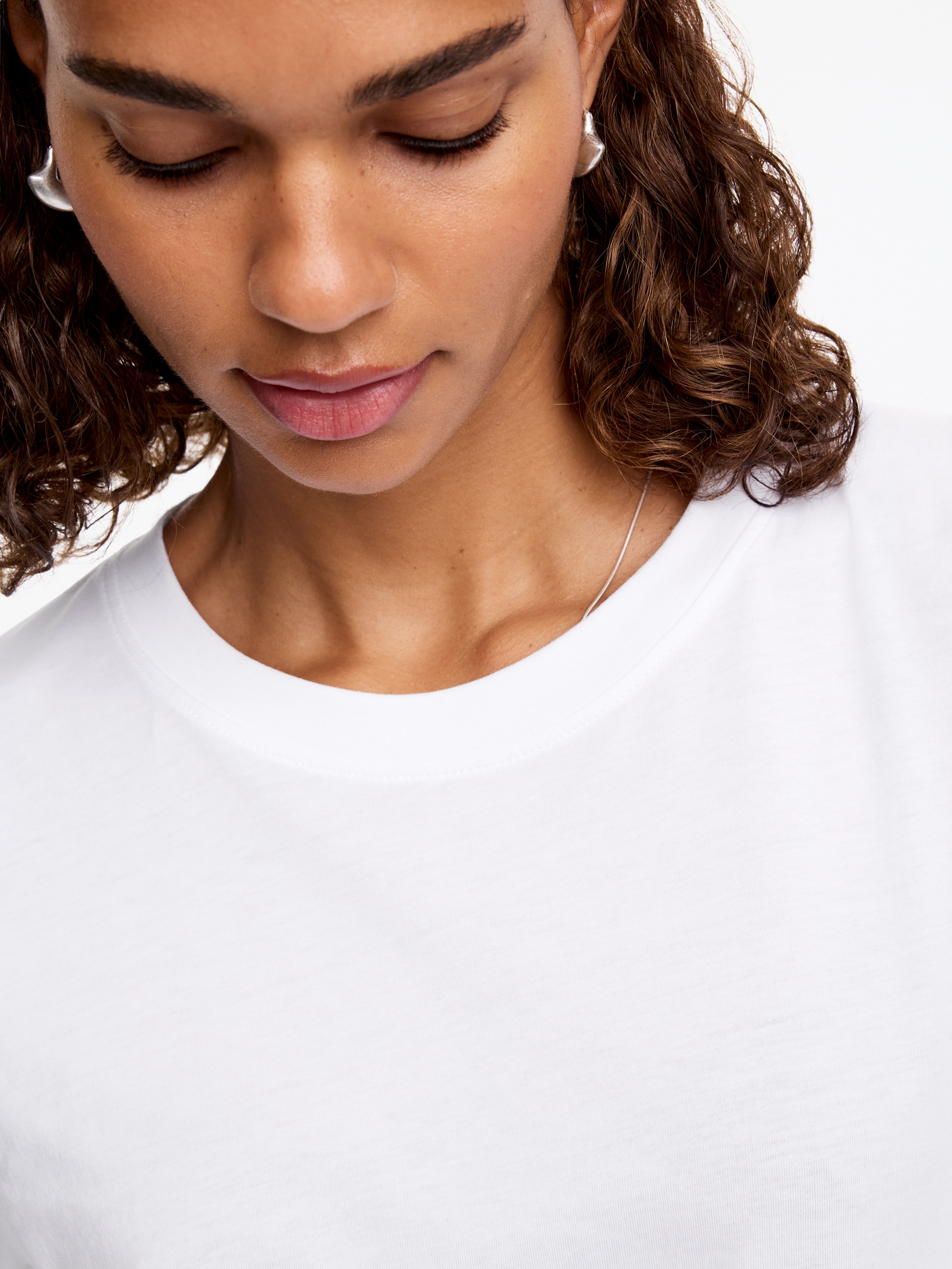 T-shirt signature à manches longues - Blanc - Regular fit - Femme - StillMedia/Lookbook - 21